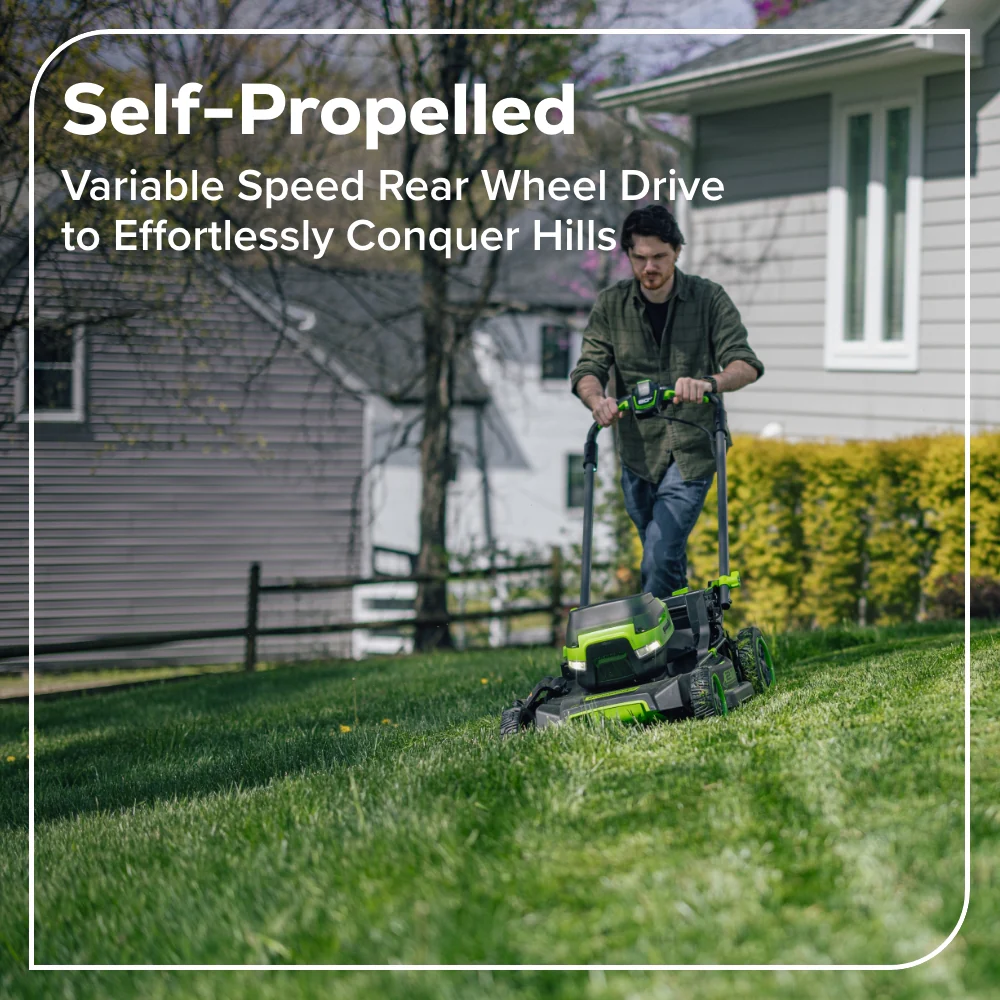 80V 21" Cordless Battery 4-in-1 Self-Propelled Mower: (1) 4.0Ah,(1) 2.0Ah Batteries & 2A Charger - Image 6