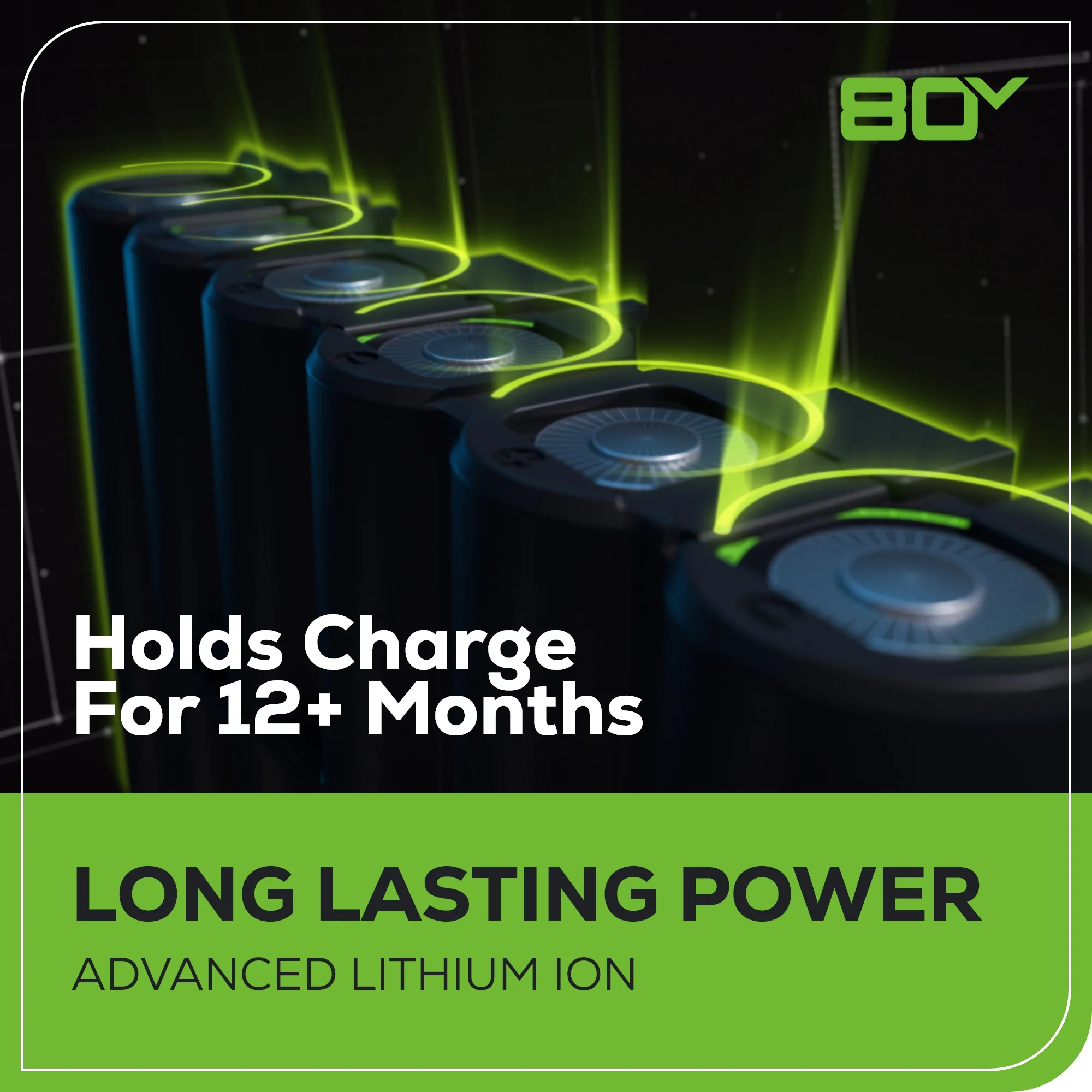 80V 21" Cordless Battery 3-in-1 Push Mower 3pc Combo Kit: (2) 2.0 Ah Batteries and Rapid Charger - Image 15