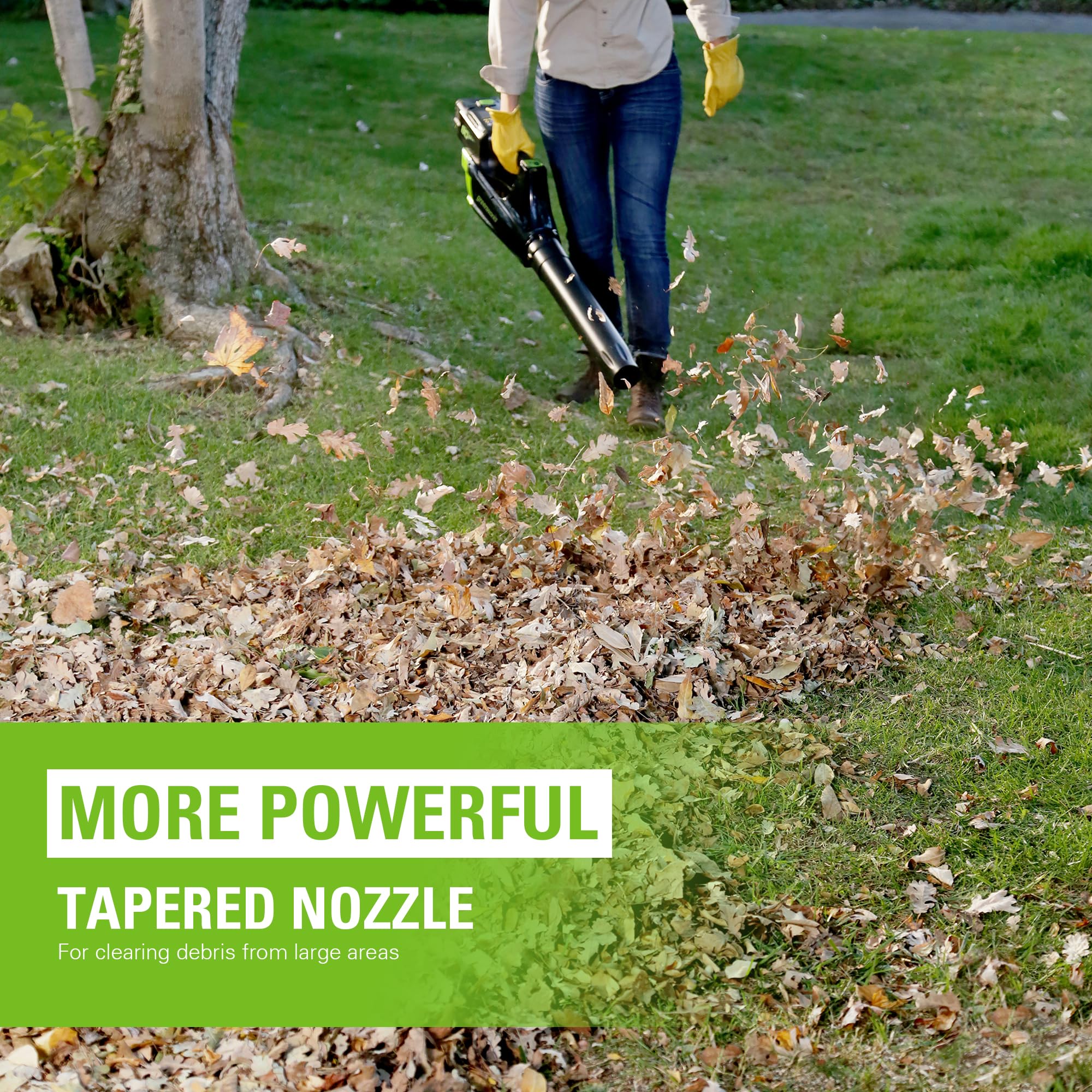 80V 21" Cordless Battery Brushless 3-in-1 Push Mower and 500CFM Axial Leaf Blower ,(2) 2.0 Ah Batteries and Rapid Charger - Image 9