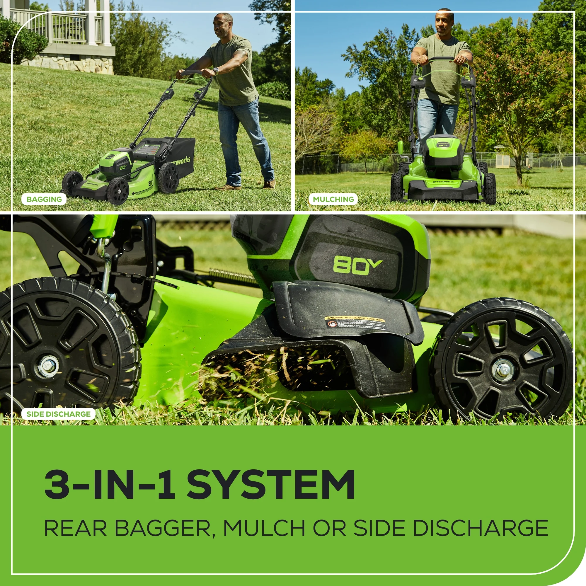 80V 21" Cordless Battery Self-Propelled Mower and Blower: 4.0 Ah Battery and Rapid Charger - Image 7