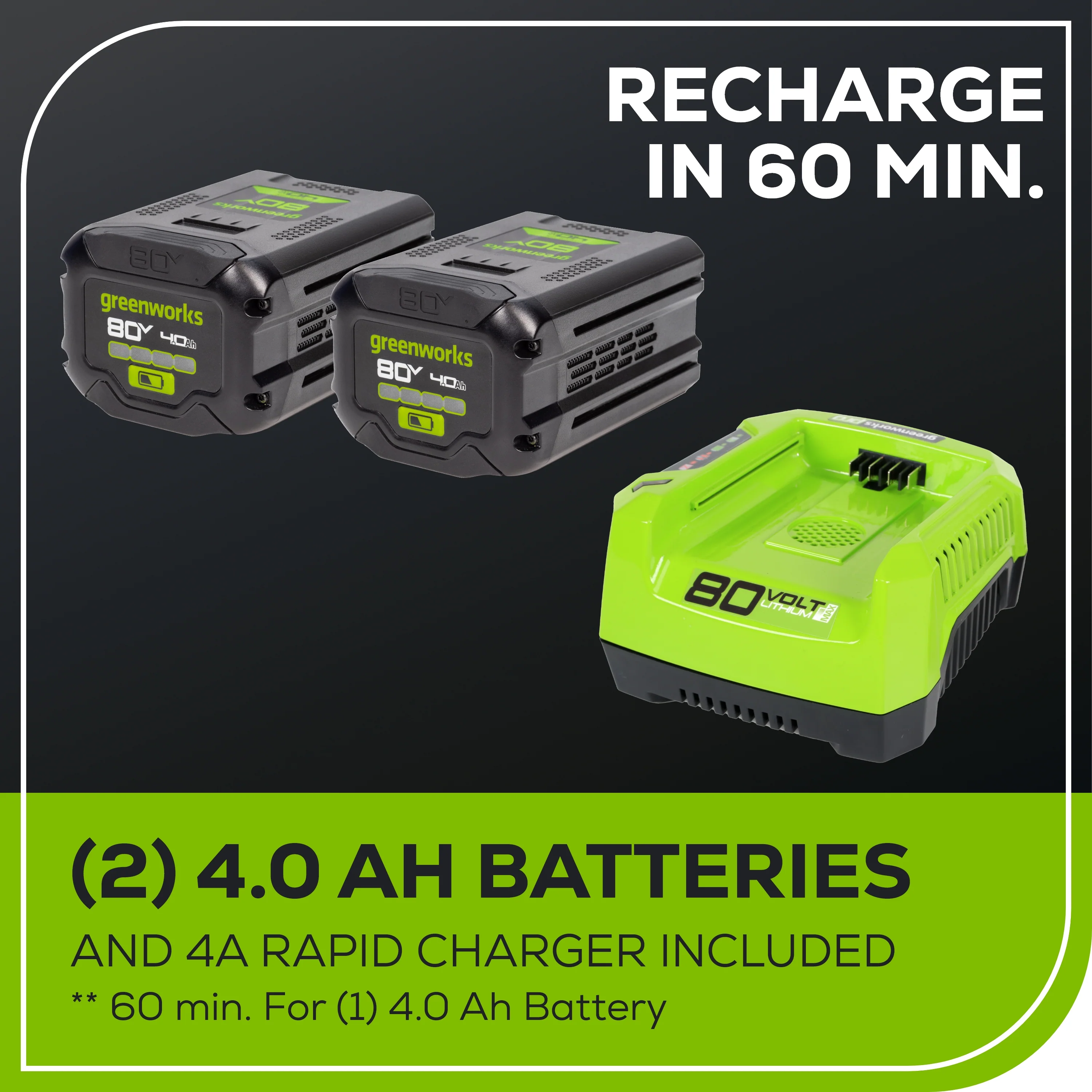 80V 22" Cordless Battery Dual Blade Self-Propelled Lawn Mower: (2) 4.0 Ah Batteries and Rapid Charger - Image 18