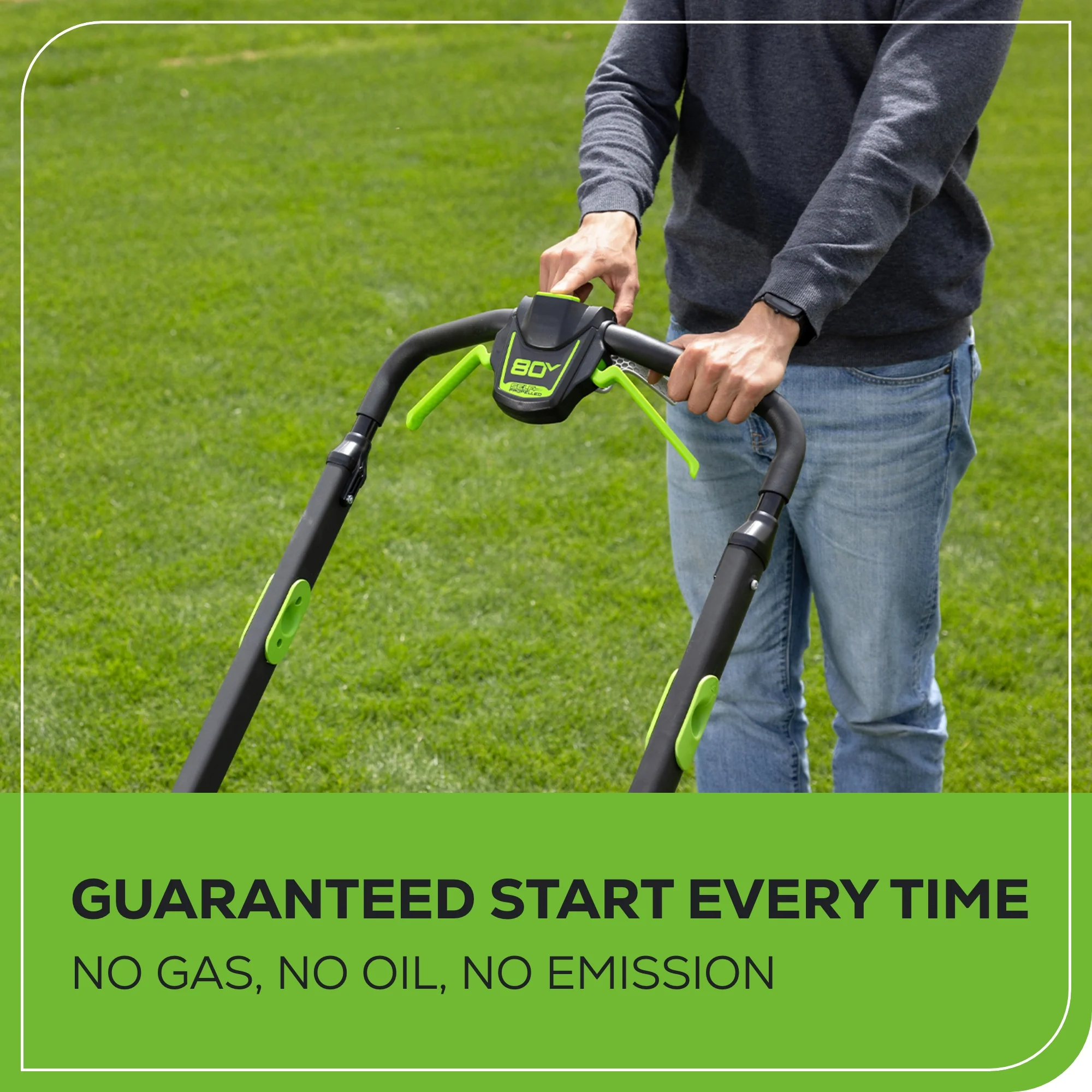 80V 25" Cordless Battery Dual Blade Self-Propelled Mower 3PC Combo Kit, (1) 4.0 Ah Battery, (1) 2.5 Ah and (2) Rapid Charger - Image 5