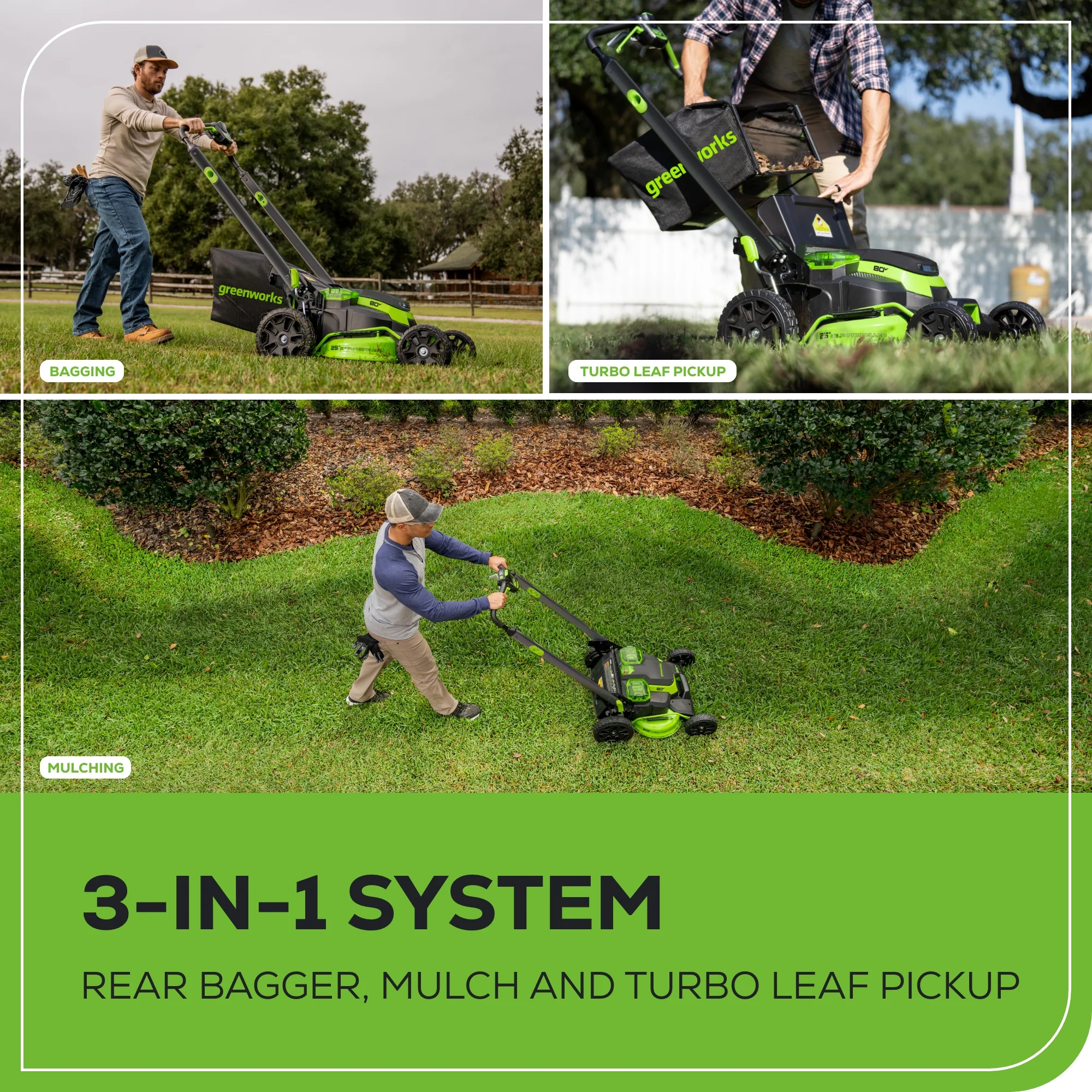 80V 25" Cordless Battery Dual Blade Self-Propelled Mower 3PC Combo Kit, (1) 4.0 Ah Battery, (1) 2.5 Ah and (2) Rapid Charger - Image 7