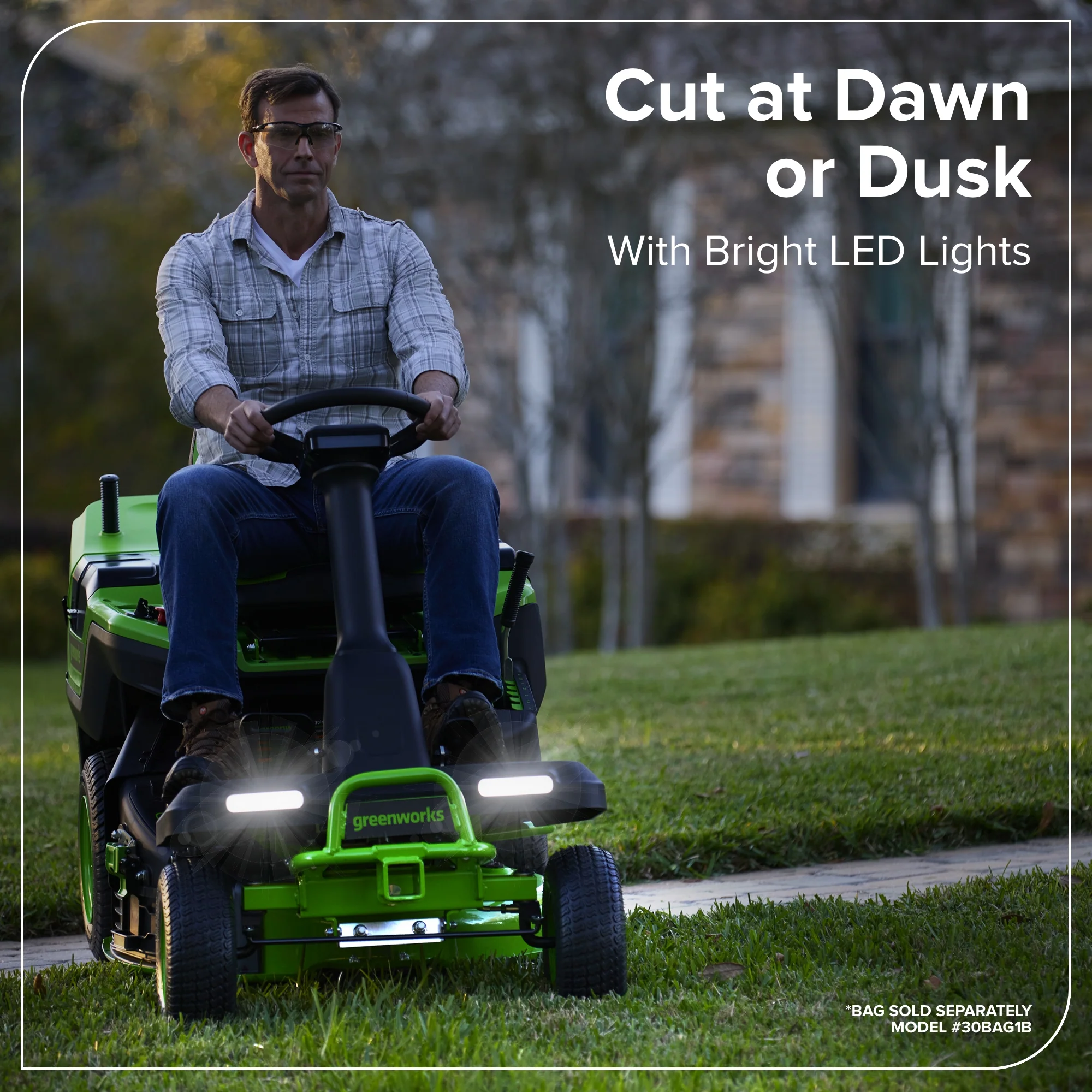 80V 30" CrossoverT Riding Lawn Tractor : (4) 6.0 Ah Batteries and 600-Watt Charger - Image 12