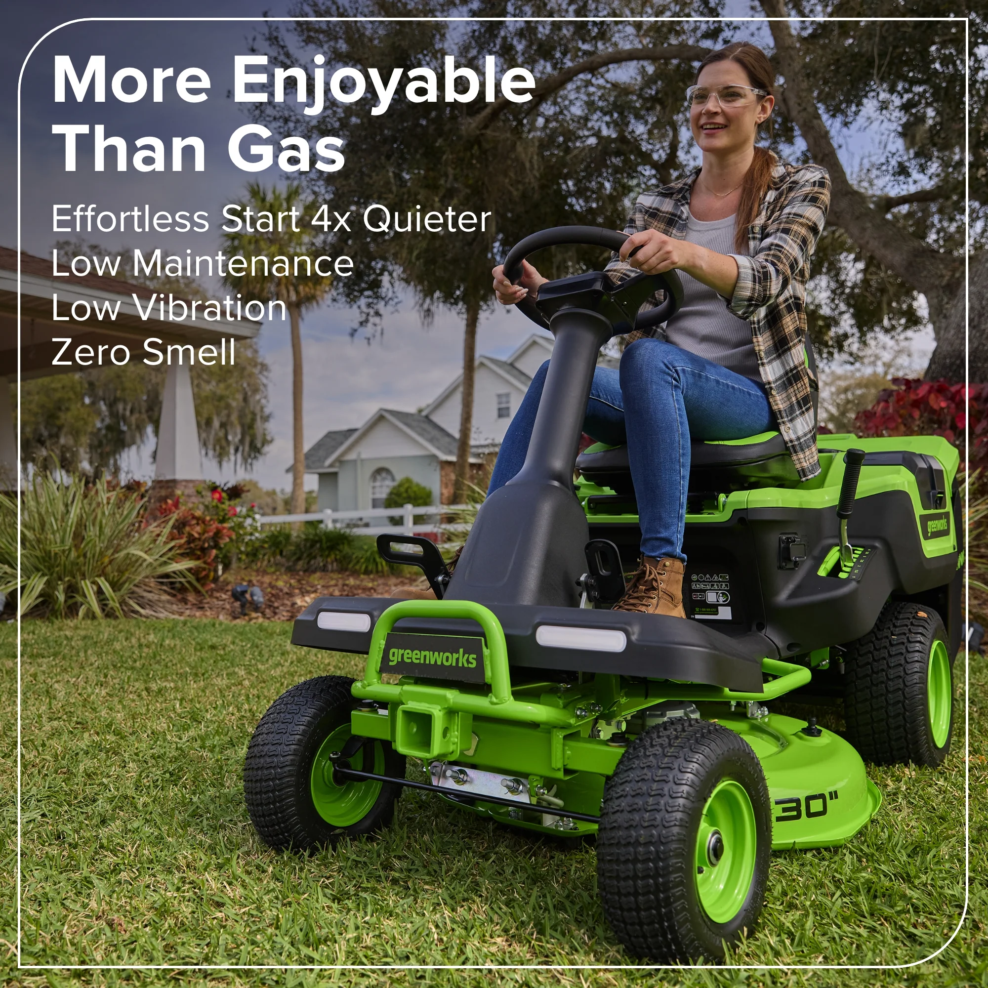 80V 30" CrossoverT Riding Lawn Tractor : (4) 6.0 Ah Batteries and 600-Watt Charger - Image 8
