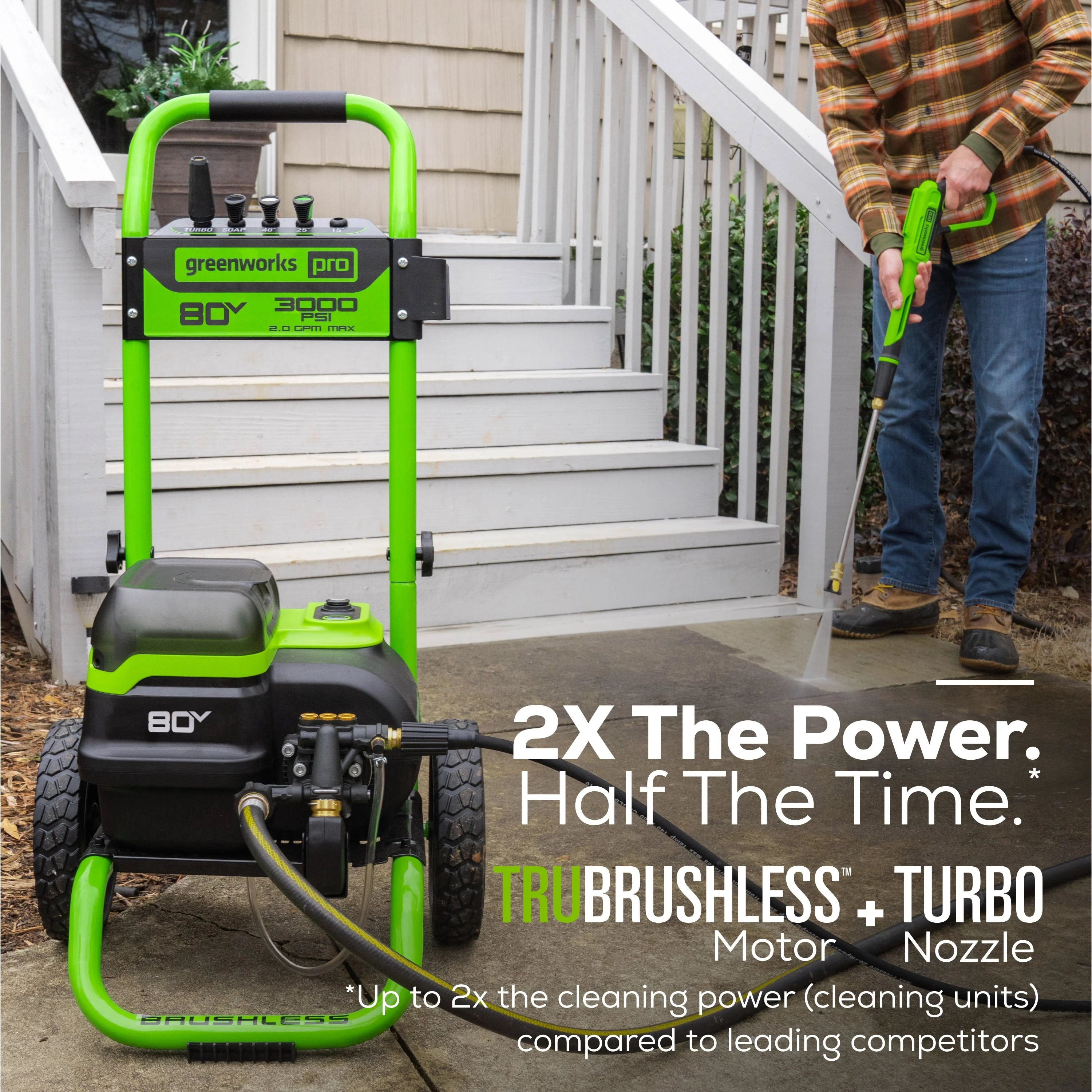 80V 3000-PSI 2.0 GPM Electric Pressure Washer (Tool Only) - Image 4