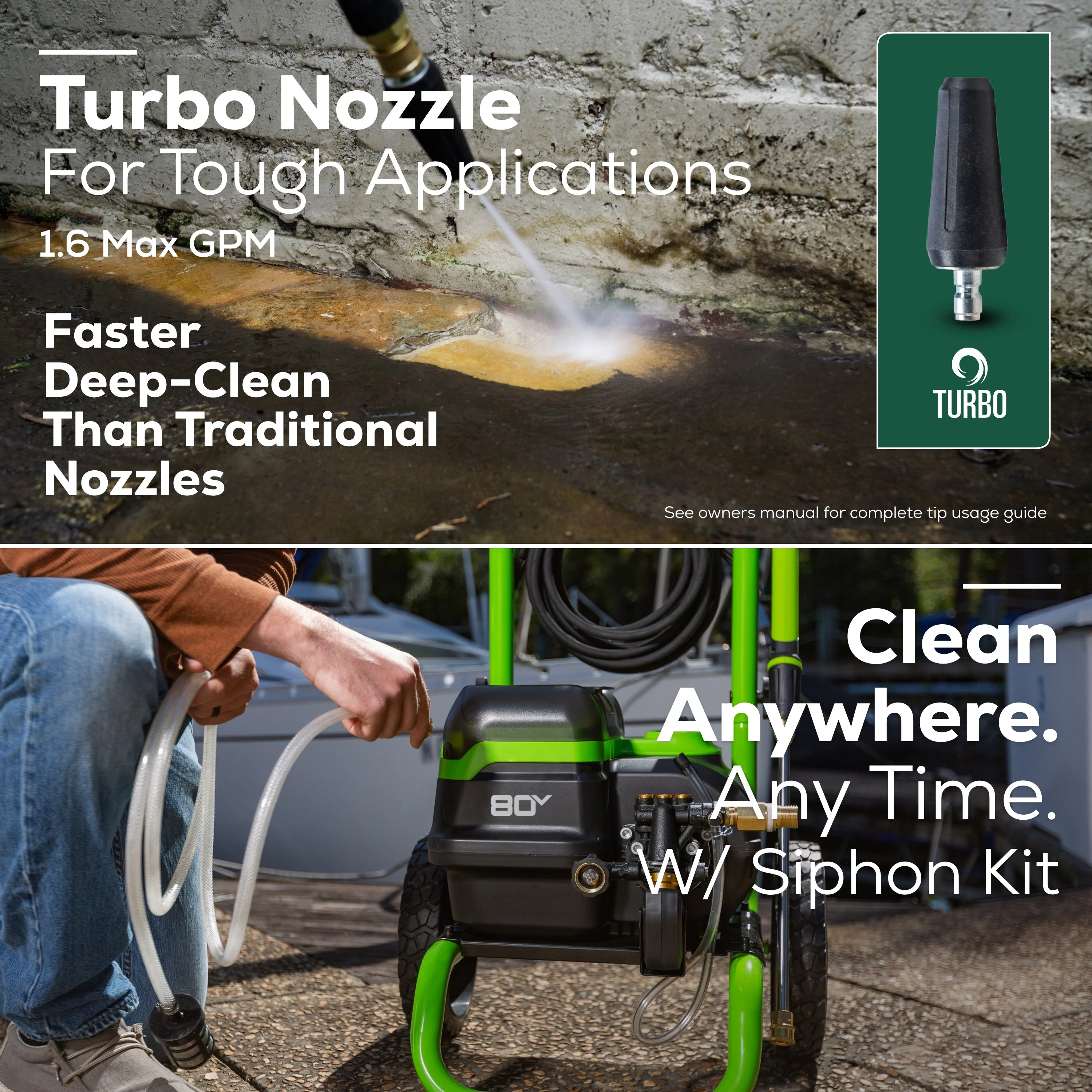 80V 3000-PSI 2.0 GPM Electric Pressure Washer (Tool Only) - Image 5