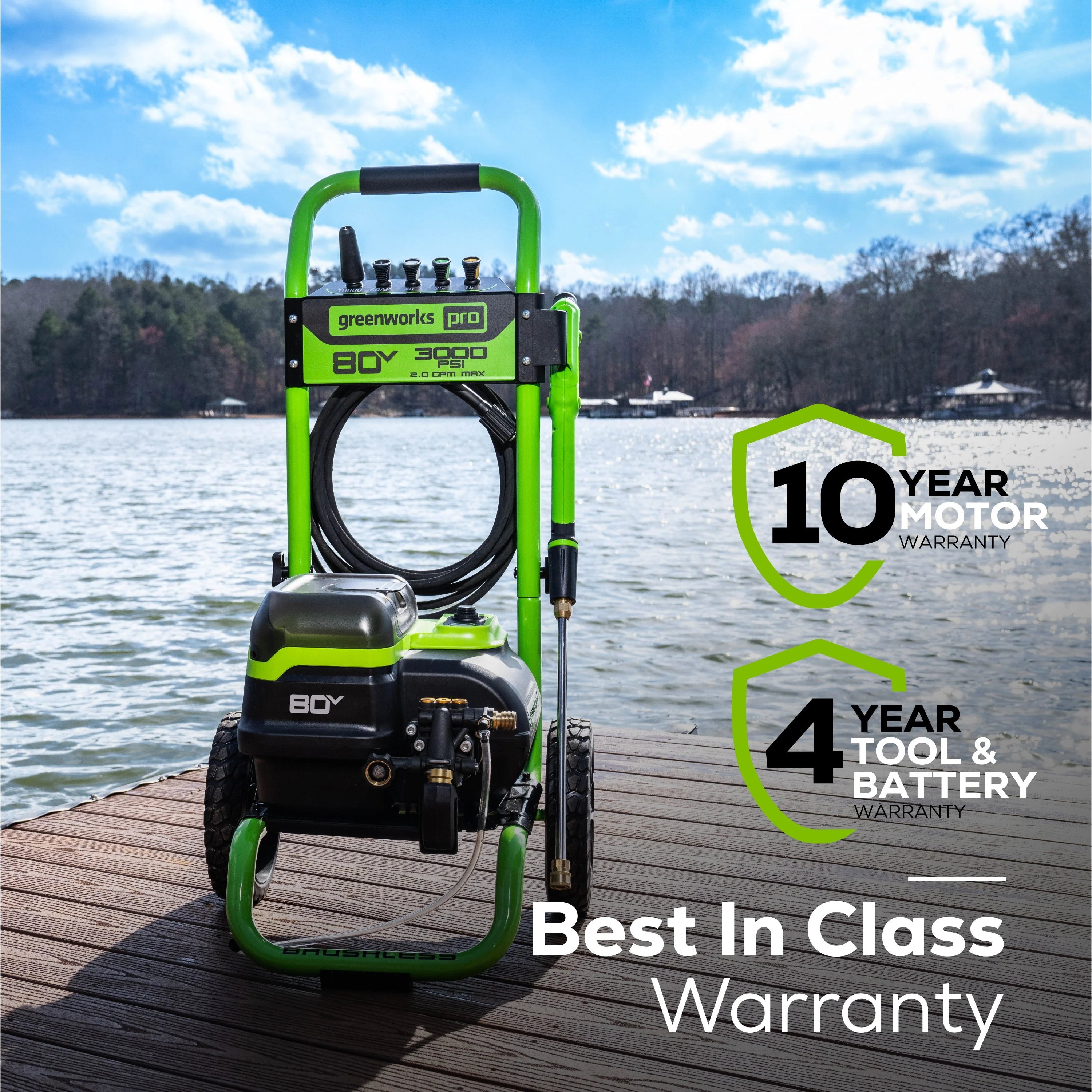 80V 3000-PSI 2.0 GPM Electric Pressure Washer (Tool Only) - Image 7