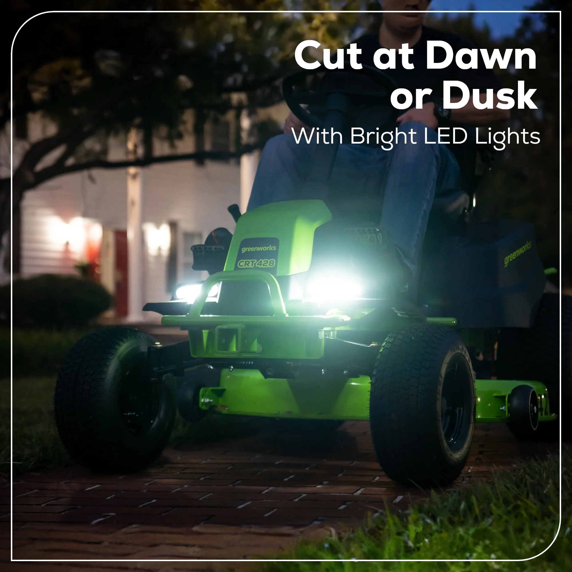 80V 42" Cordless Battery CrossoverT Riding Lawn Mower, (4) 5.0Ah Batteries and 600W Wall Charger - Image 8
