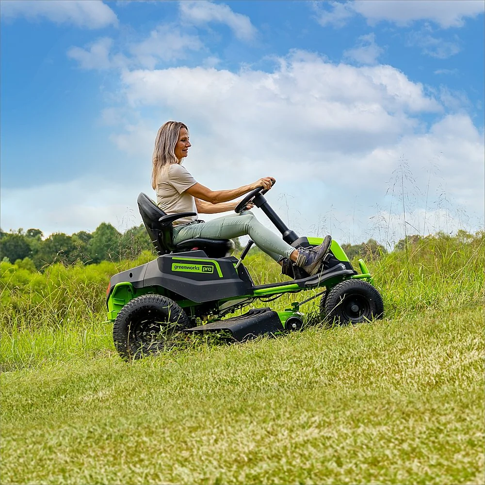 80V 42" Cordless Battery CrossoverT Riding Lawn Mower, Twelve (12) 4.0 Ah Batteries and (3) Dual-Port Turbo Chargers - Image 7