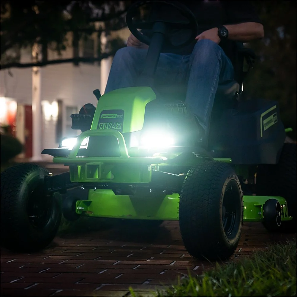 80V 42" Cordless Battery CrossoverT Riding Lawn Mower, Twelve (12) 4.0 Ah Batteries and (3) Dual-Port Turbo Chargers - Image 8