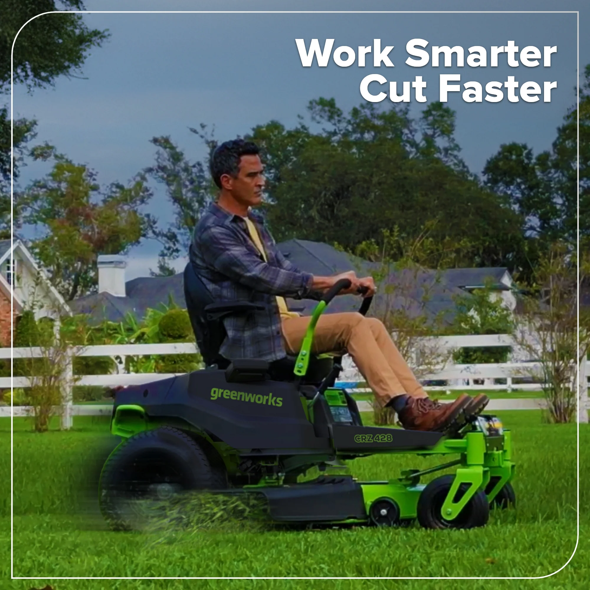 80V 42" Cordless Battery CrossoverZ Zero Turn Lawn Mower, (6) 6Ah Batteries and 600W Wall Charger - Image 8