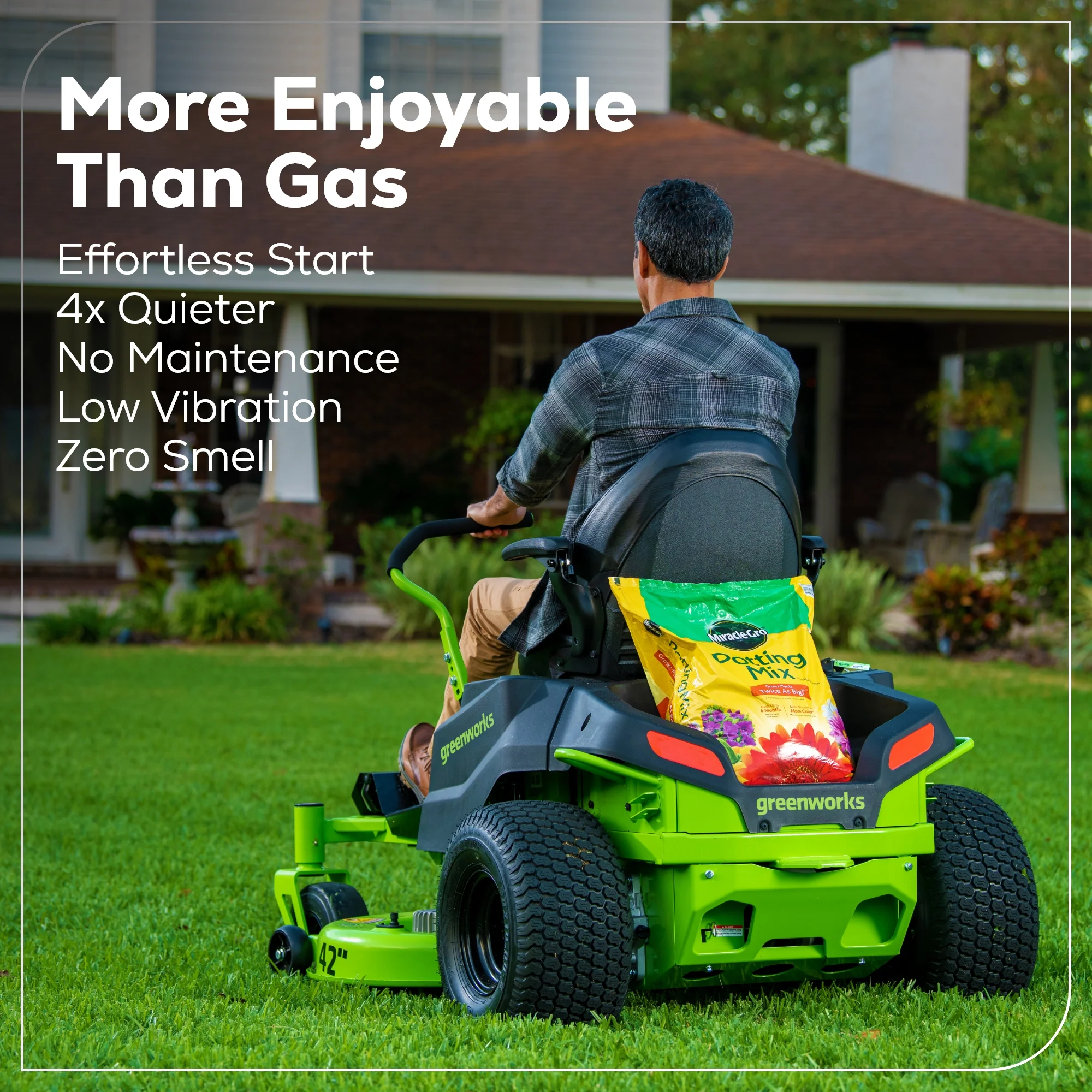 80V 42" Cordless Battery CrossoverZ Zero Turn Lawn Mower, (4) 5Ah Batteries and (3) Dual-Port Chargers - Image 10