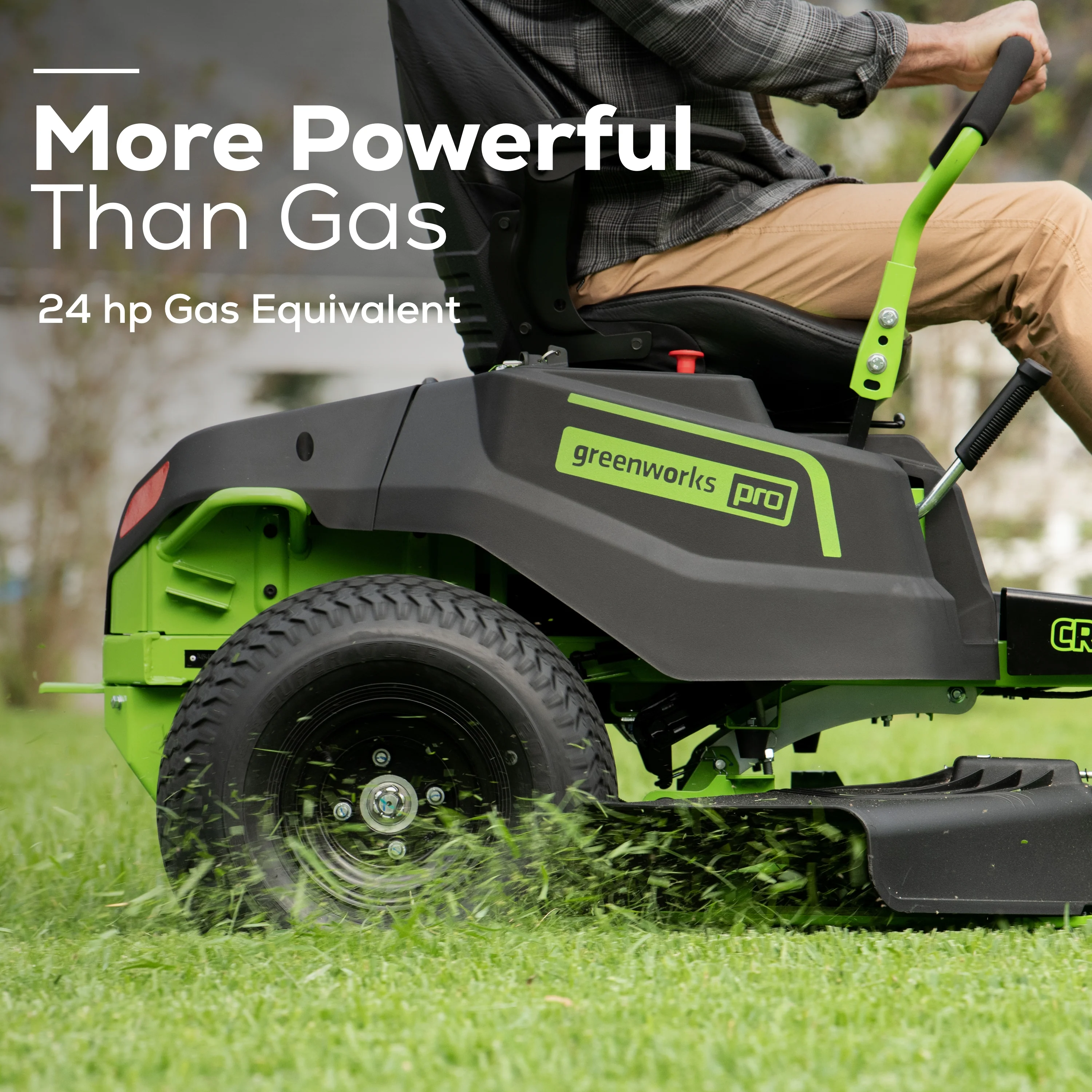 80V 42" Cordless Battery CrossoverT Riding Lawn Mower w/ Six (6) 5.0Ah Batteries and Three (3) Dual Port Turbo Chargers - Image 6
