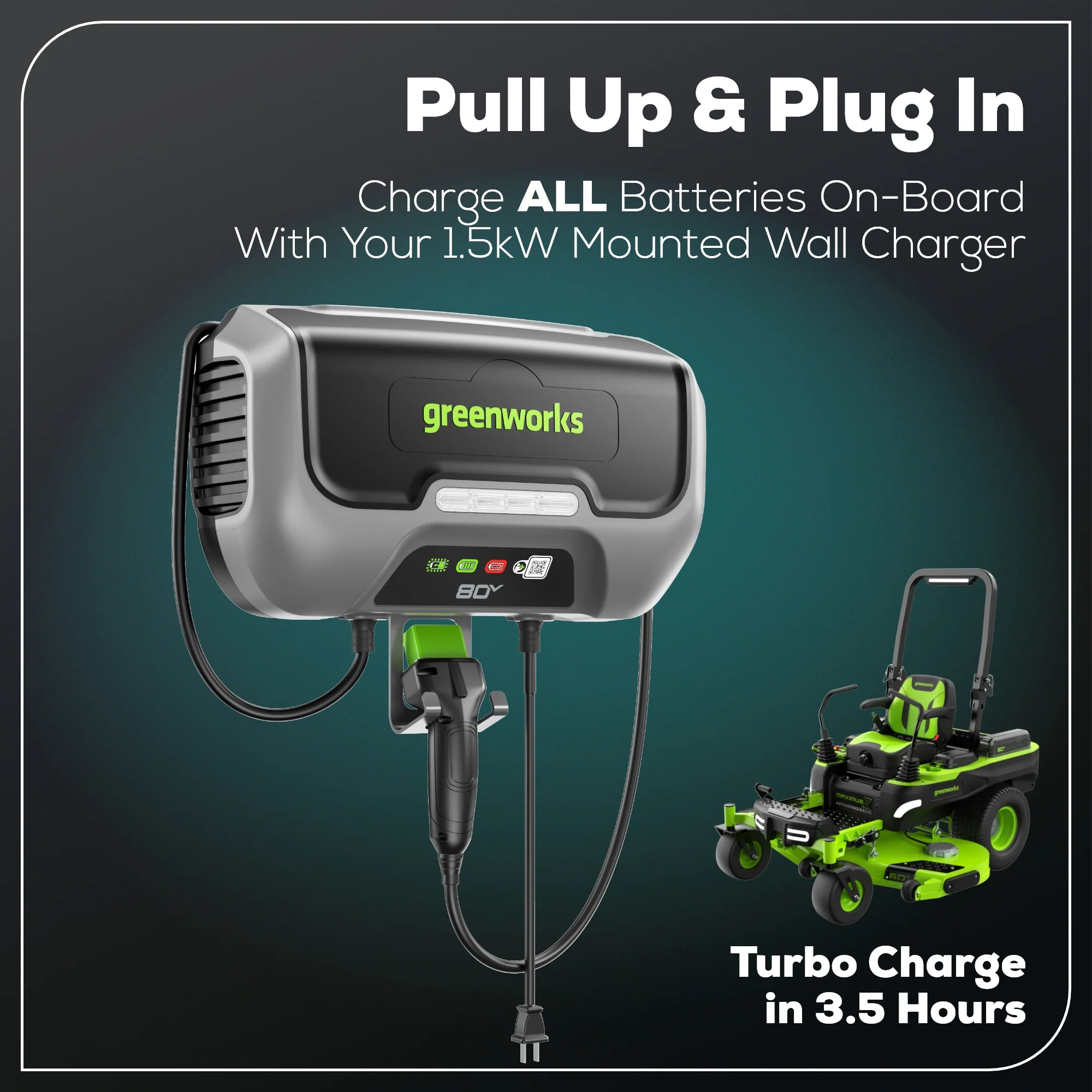 80V 60" MaximusZ Zero Turn Lawn Mower, (4) 8Ah Batteries: (2) 16Ah Batteries and 1.5kW Wall Charger - Image 14