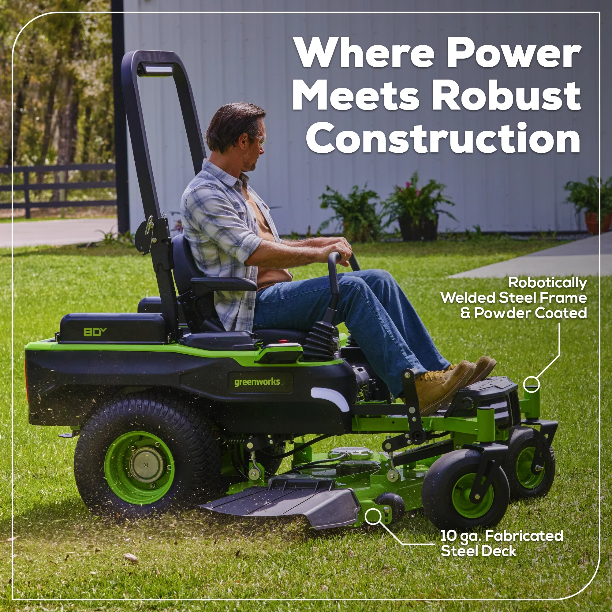 80V 60" MaximusZ Zero Turn Lawn Mower, (4) 8Ah Batteries: (2) 16Ah Batteries and 1.5kW Wall Charger - Image 16