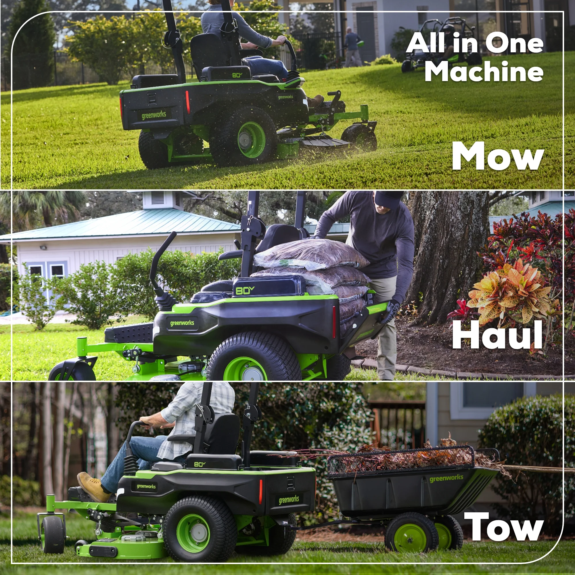 80V 60" MaximusZ Zero Turn Lawn Mower, (4) 8Ah Batteries: (2) 16Ah Batteries and 1.5kW Wall Charger - Image 9