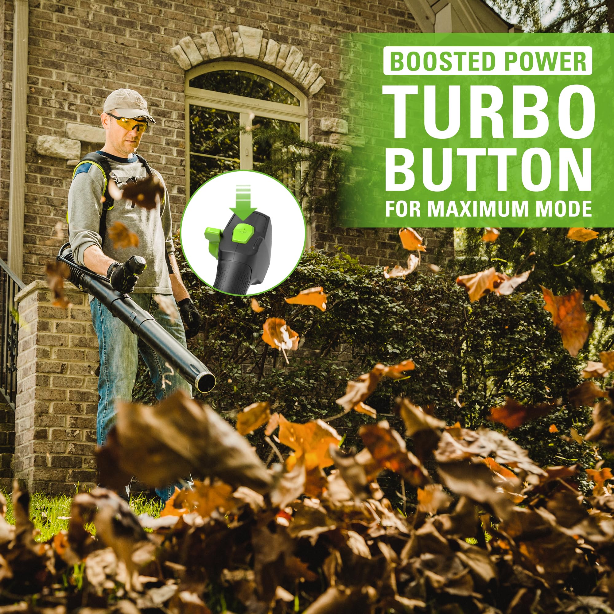 80V 610 CFM Cordless Battery Backpack Blower ,5Ah Battery and Rapid Charger - Image 5