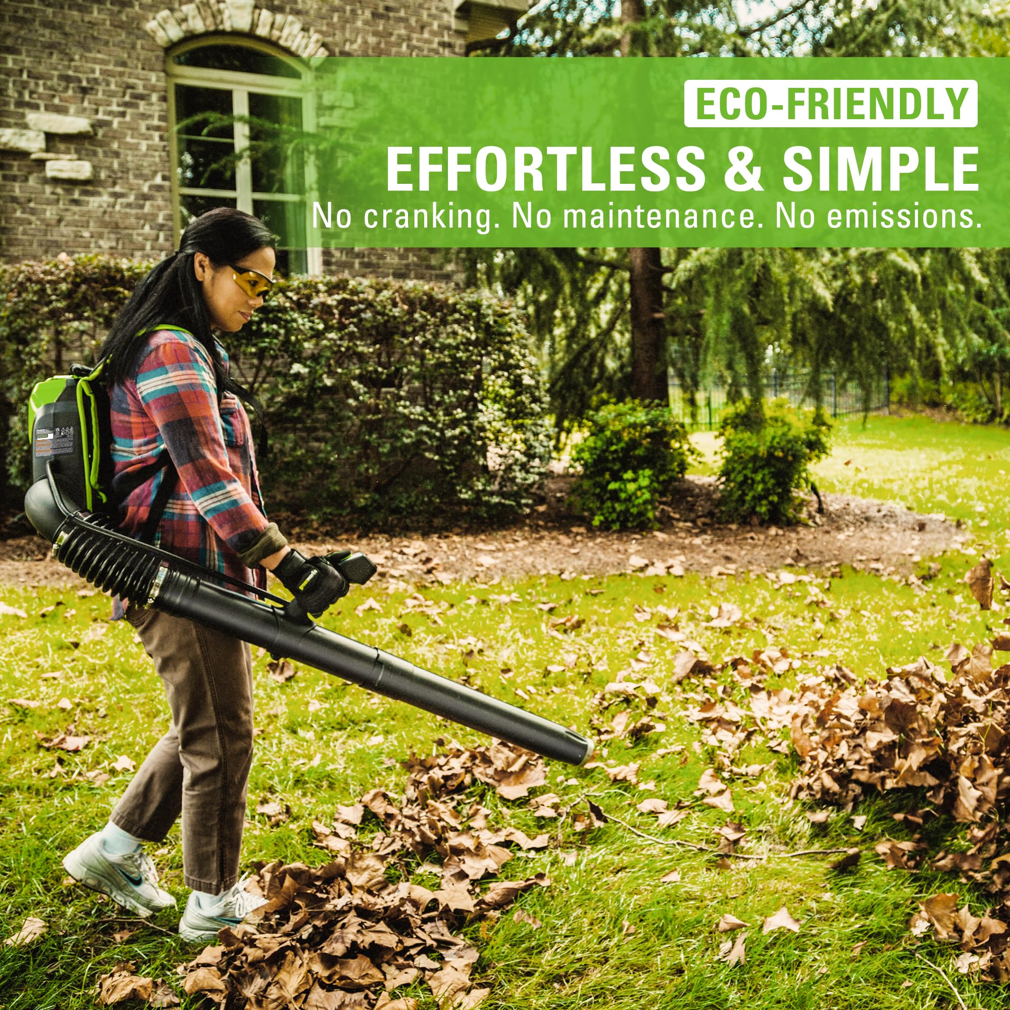 80V 610 CFM Cordless Battery Backpack Blower ,5Ah Battery and Rapid Charger - Image 7