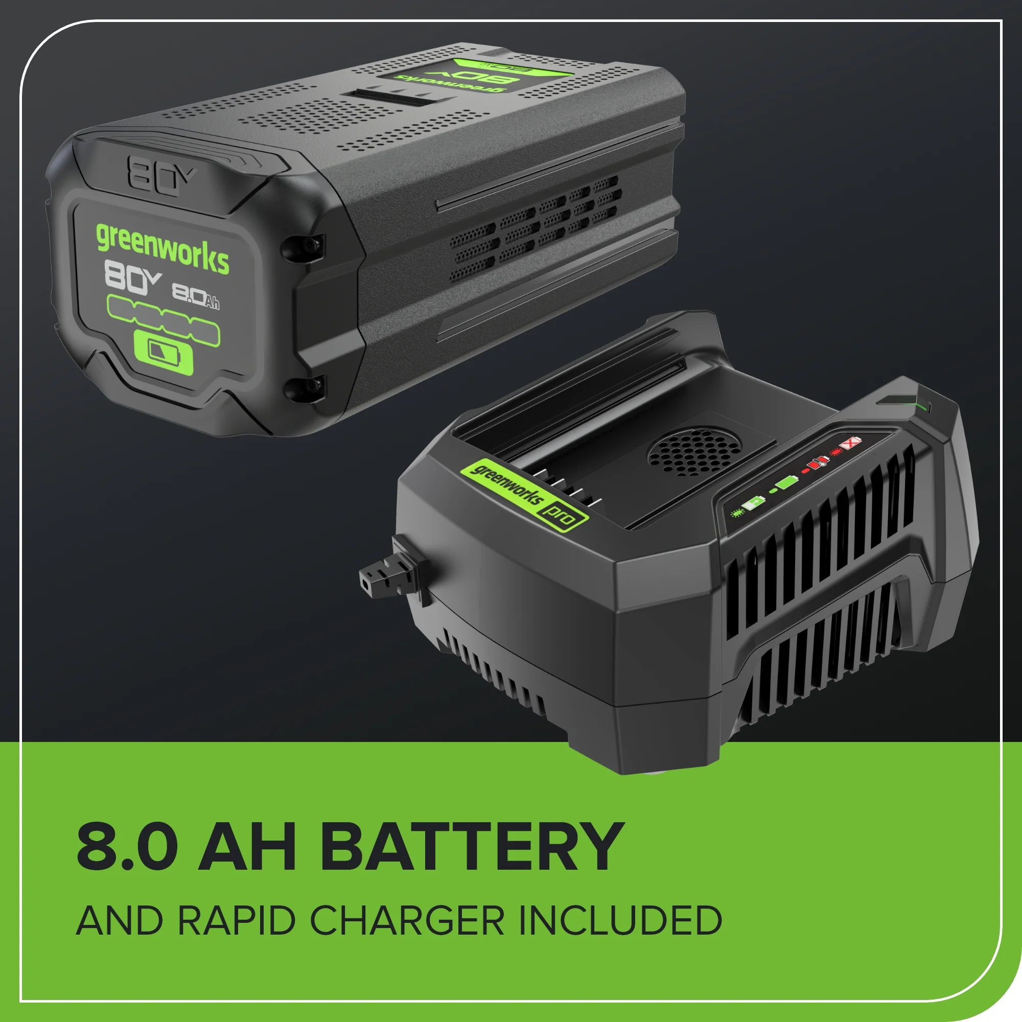 80V 750 CFM Cordless Battery Single Port Backpack Blower, 8Ah Battery and 6A Charger - Image 8