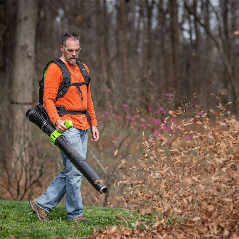 80V 800 CFM Cordless Battery Backpack Blower and Leaf Tarp: 4.0 Ah Battery and Rapid Charger - Image 4