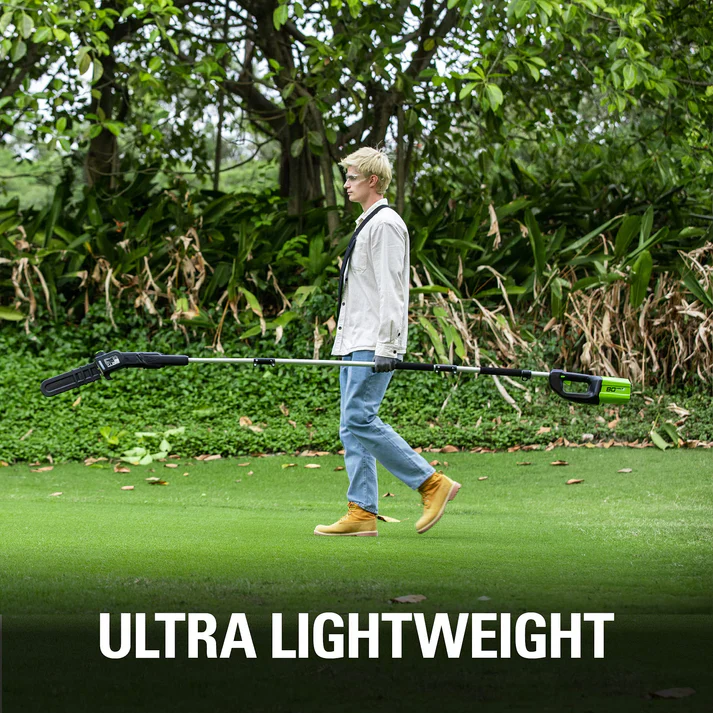 80V 18" Cordless Battery Chainsaw and 10" Pole Saw Combo Kit: 4.0 Ah Battery and Rapid Charger - Image 6