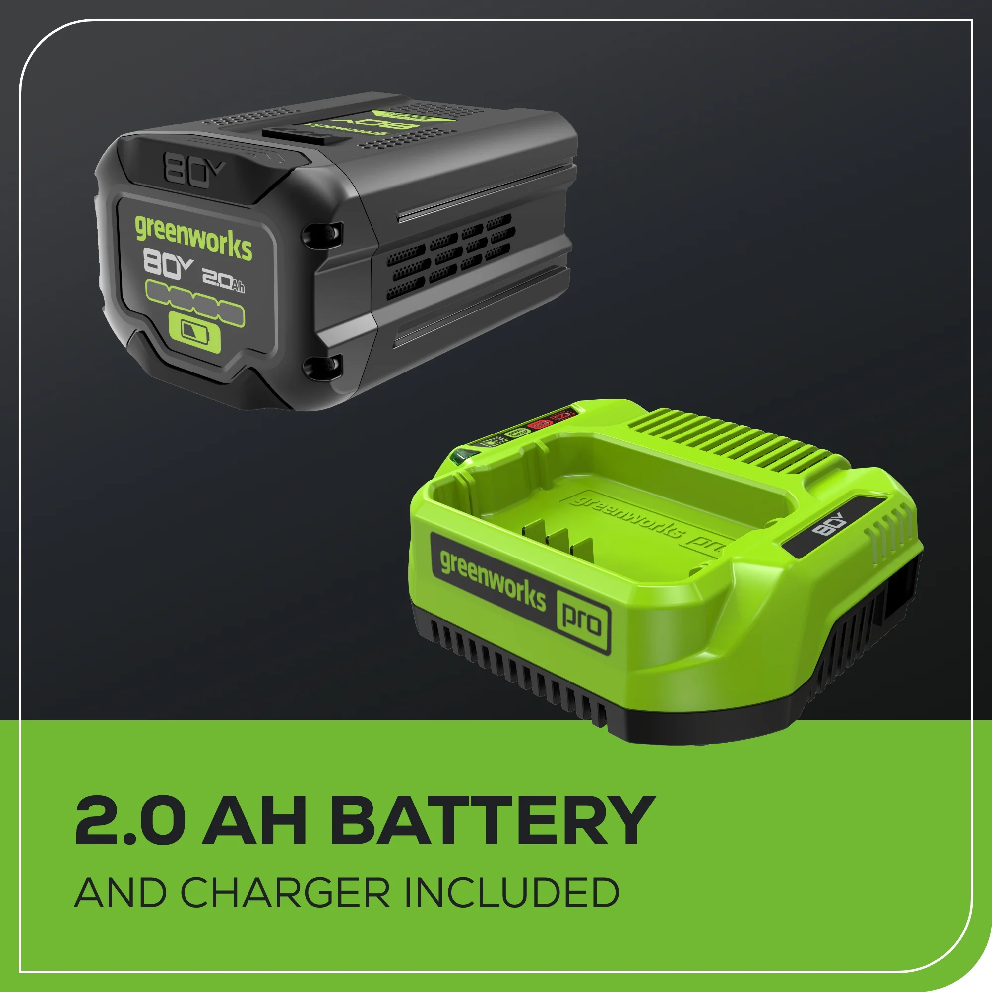 80V Cordless 16" Brushless Carbon Fiber String Trimmer: 2.0 Ah Battery and Charger - Image 10