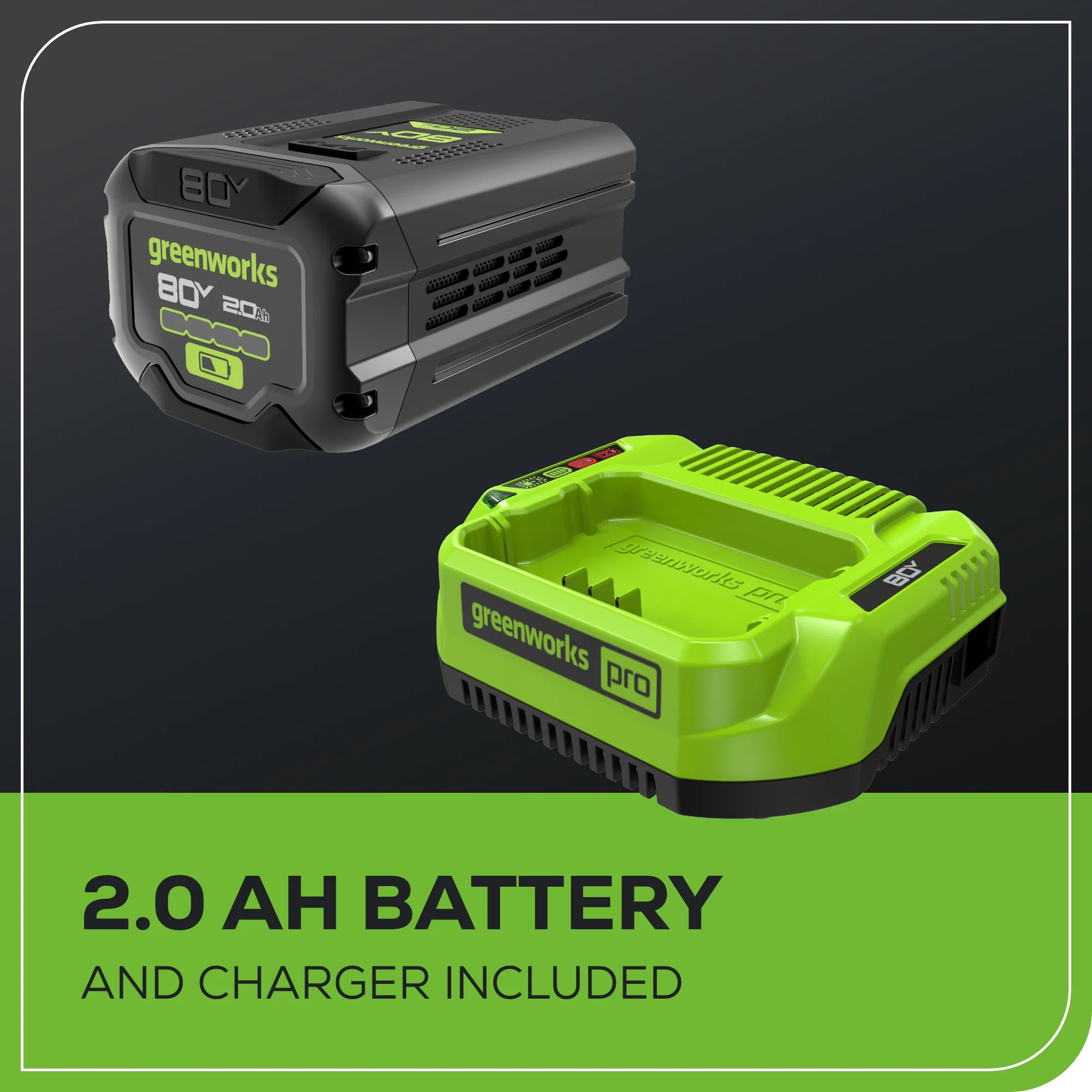 80V 16" Cordless Brushless String Trimmer: 2.0 Ah Battery and 2Amp Charger - Image 10
