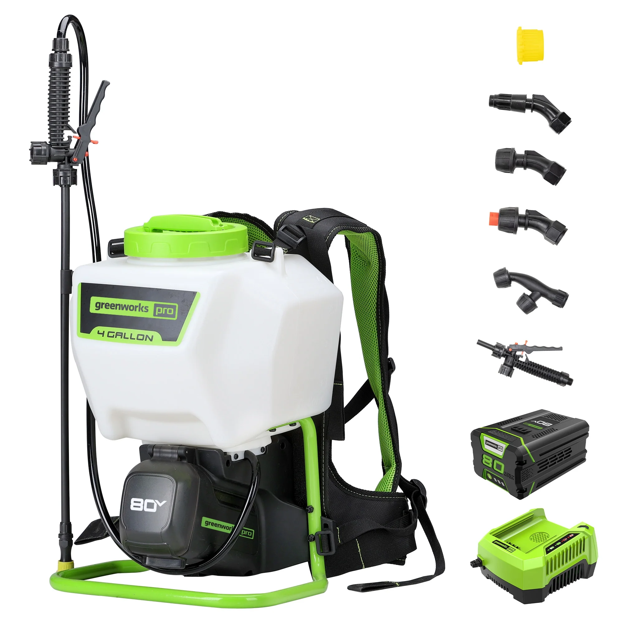 80V Cordless Battery Backpack Sprayer: 2.0 Ah Battery and Charger
