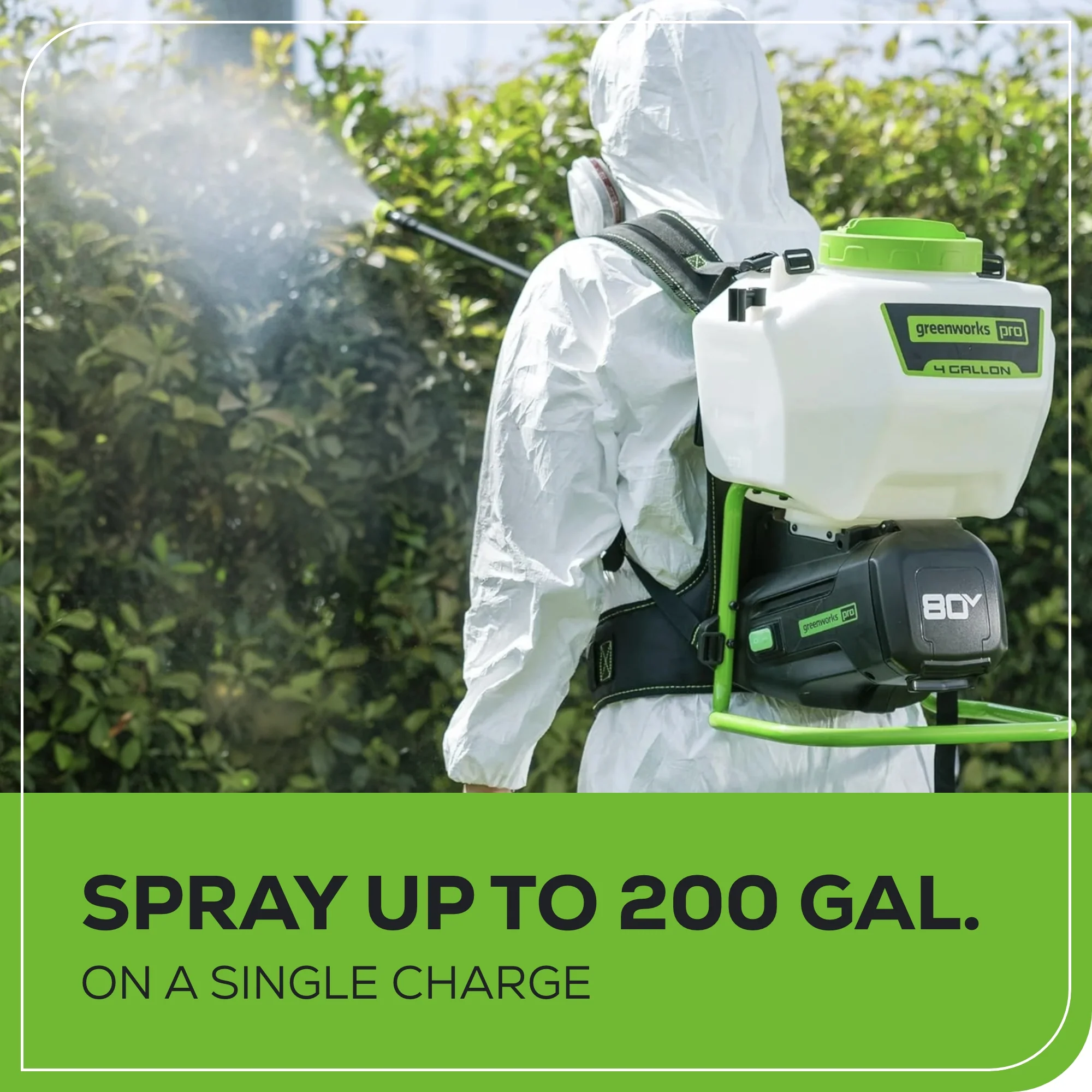 80V Cordless Battery Backpack Sprayer: 2.0 Ah Battery and Charger - Image 5