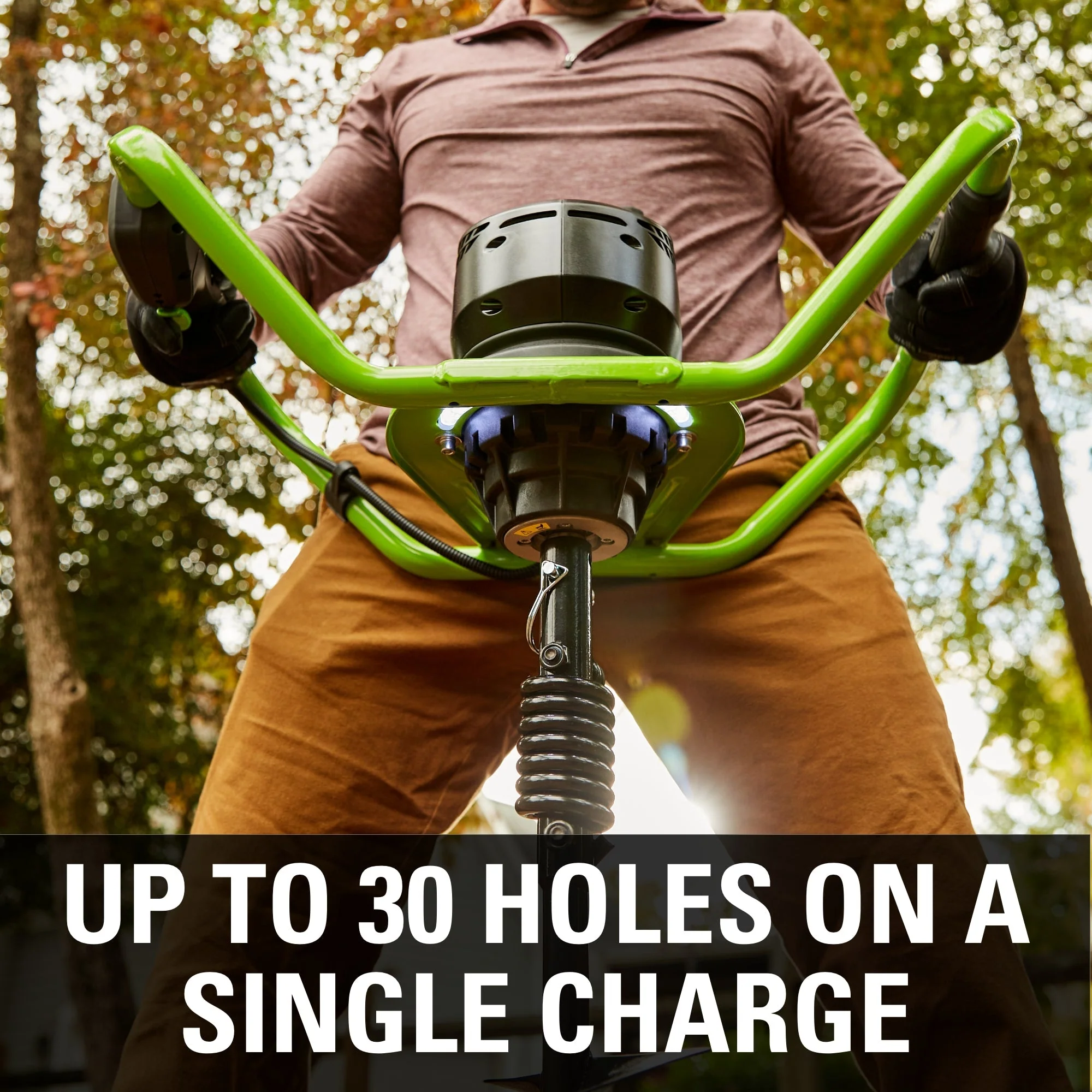 80V Cordless Battery Brushless Earth Auger / Post Hole Digger, 4Ah Battery and Charger - Image 5