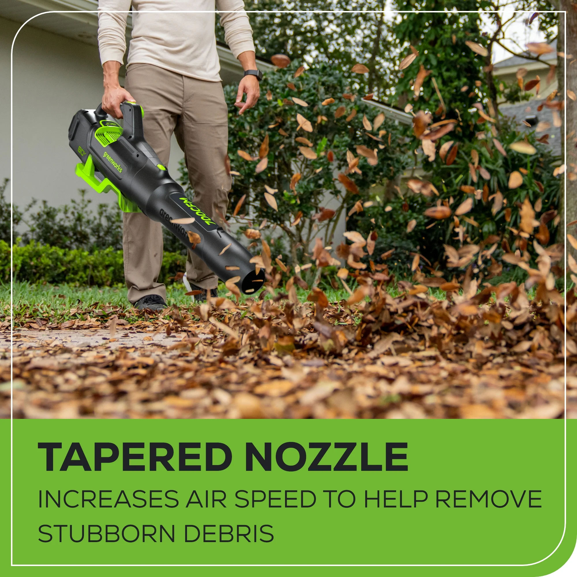 80V Cordless Brushless 16" String Trimmer and 700 CFM Blower Combo Kit: 2.5 Ah Battery and 4Amp Charger - Image 12