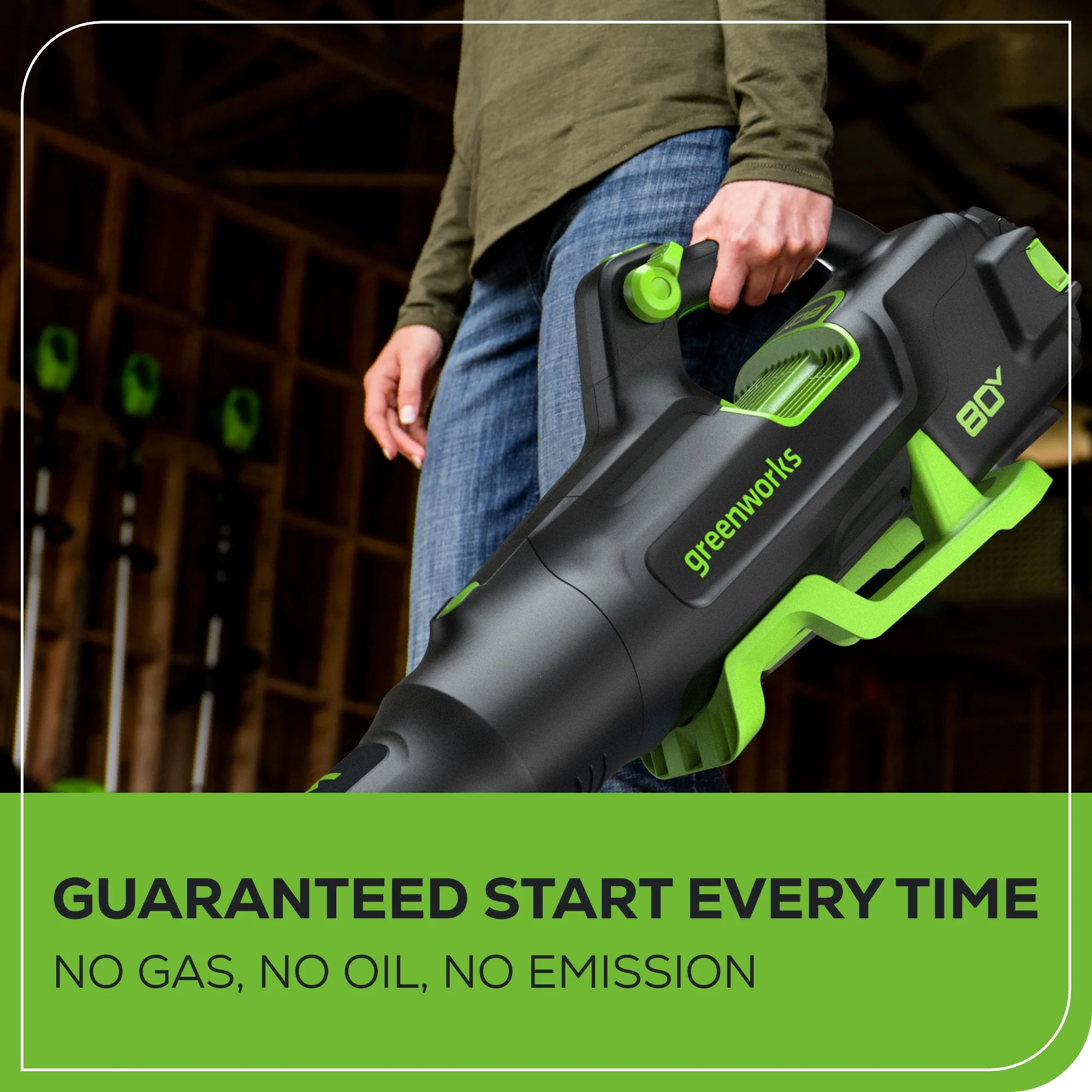 80V Cordless Brushless 16" String Trimmer and 700 CFM Blower Combo Kit: 2.5 Ah Battery and 4Amp Charger - Image 13