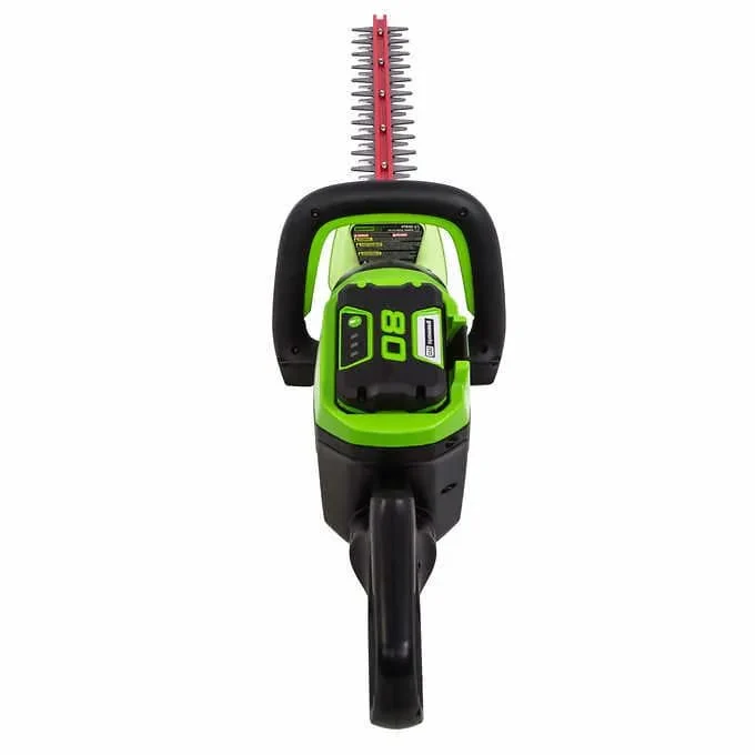 80V 24" Cordless Battery Hedge Trimmer and 20" Pole Hedge Trimmer Combo Kit: 2.0 Ah USB Battery and Charger - Image 5