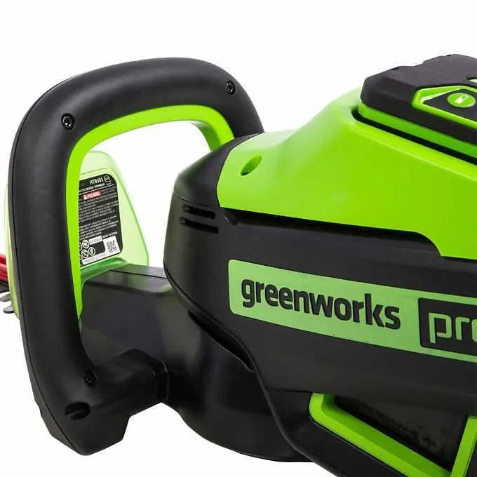 80V 24" Cordless Battery Hedge Trimmer and 20" Pole Hedge Trimmer Combo Kit: 2.0 Ah USB Battery and Charger - Image 6