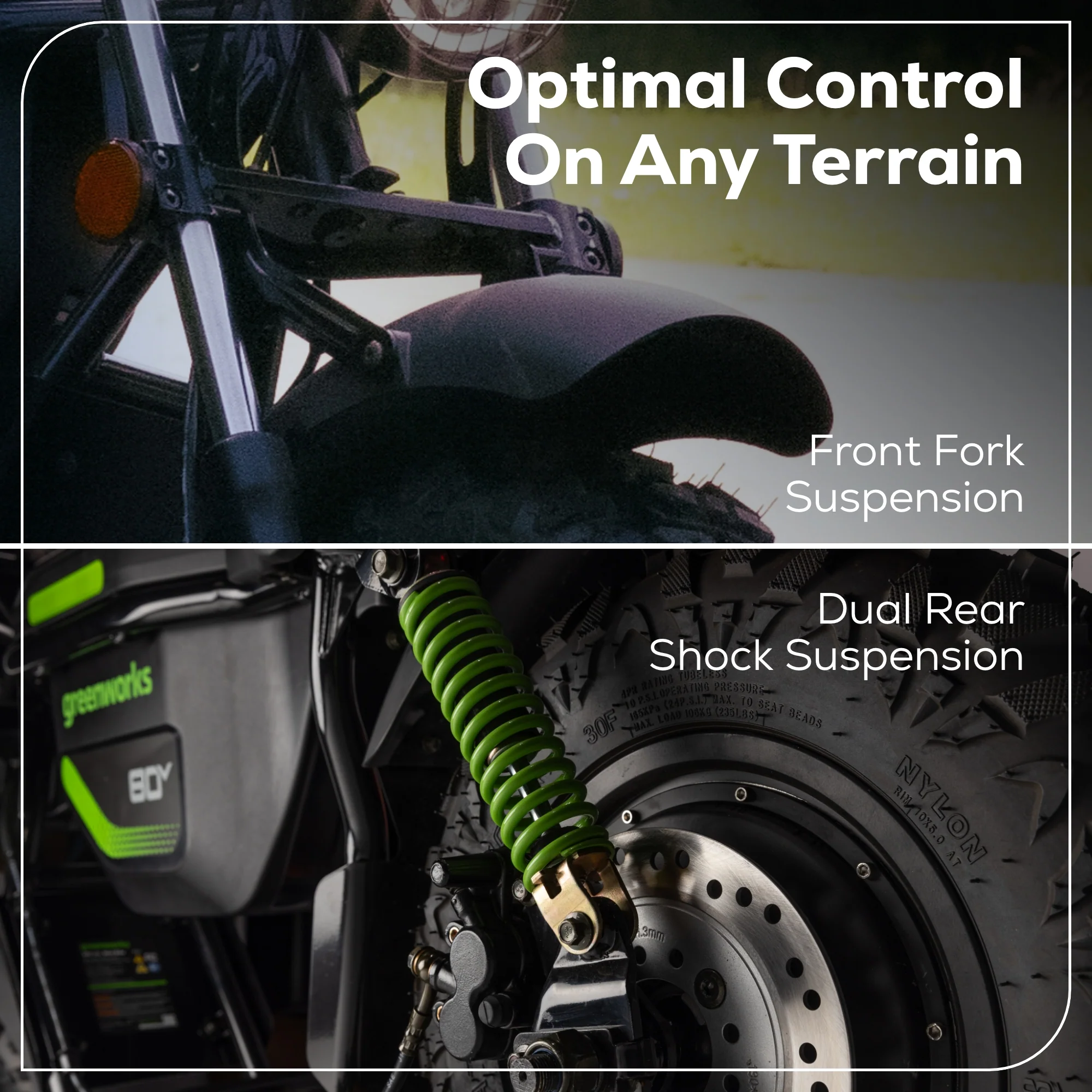 80V STEALTH Series Electric Mini-Bike: (2) 8.0 Ah Batteries and Dual-Port Rapid Charger - Image 5
