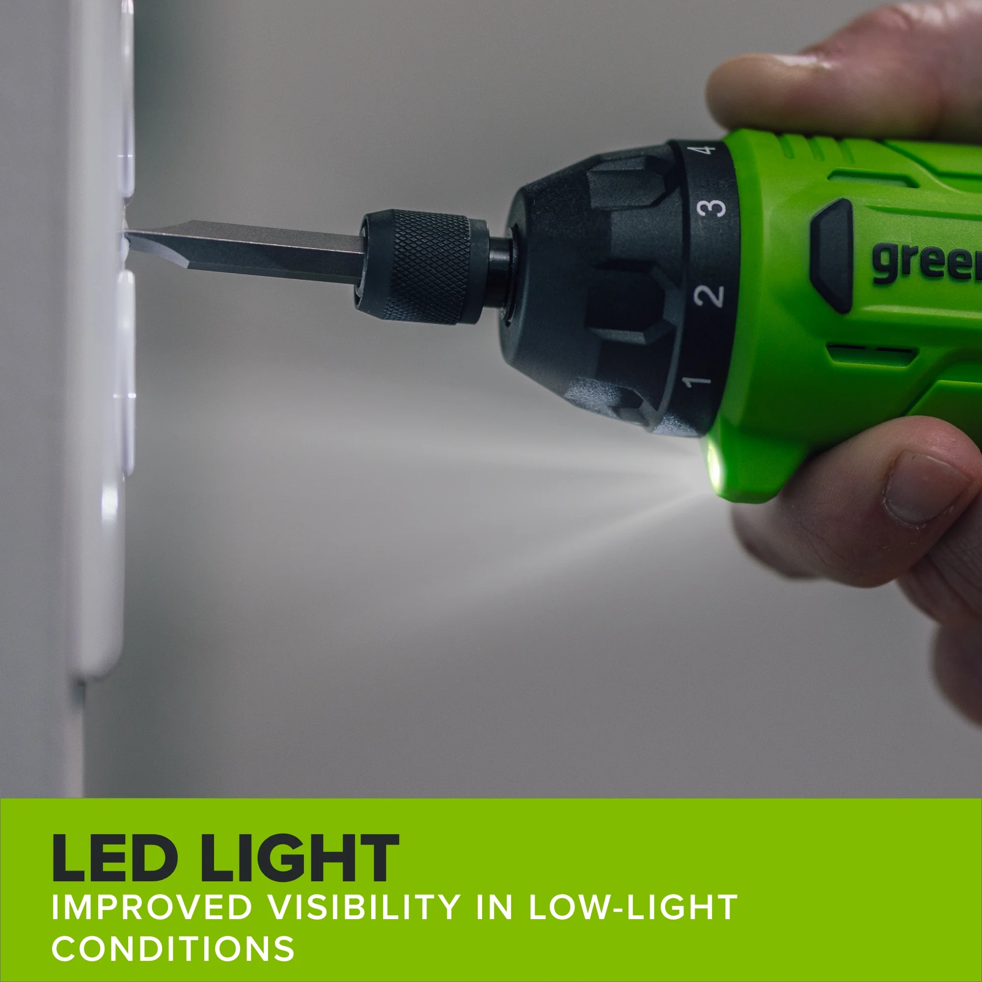 8V Dual-Position Screwdriver, 70 in-lb Torque, 5+1 [Drill] Clutch Settings, with Phillips and Slotted Bits and USB-C Charging Cable - Image 10
