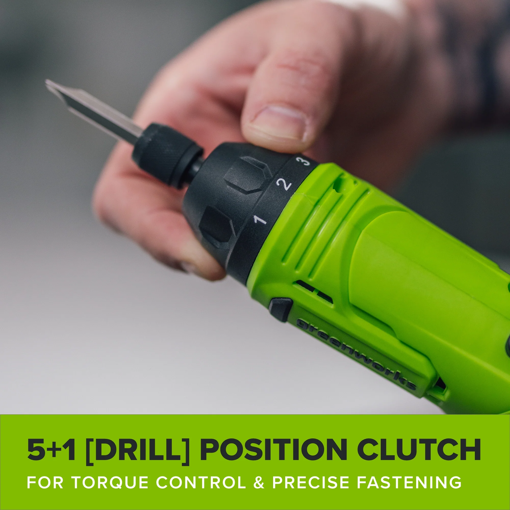 8V Dual-Position Screwdriver, 70 in-lb Torque, 5+1 [Drill] Clutch Settings, with Phillips and Slotted Bits and USB-C Charging Cable - Image 6