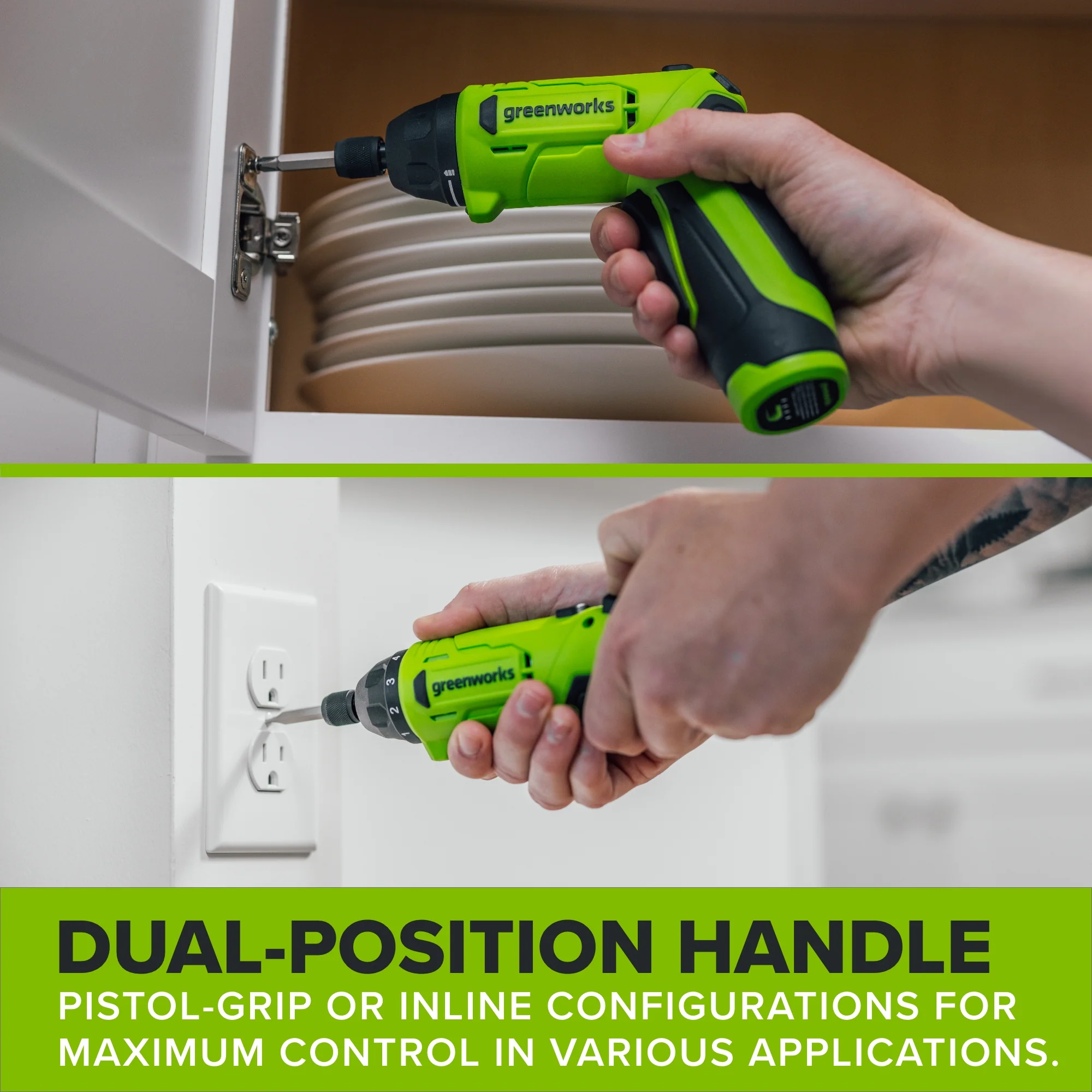 8V Dual-Position Screwdriver, 70 in-lb Torque, 5+1 [Drill] Clutch Settings, with Phillips and Slotted Bits and USB-C Charging Cable - Image 9