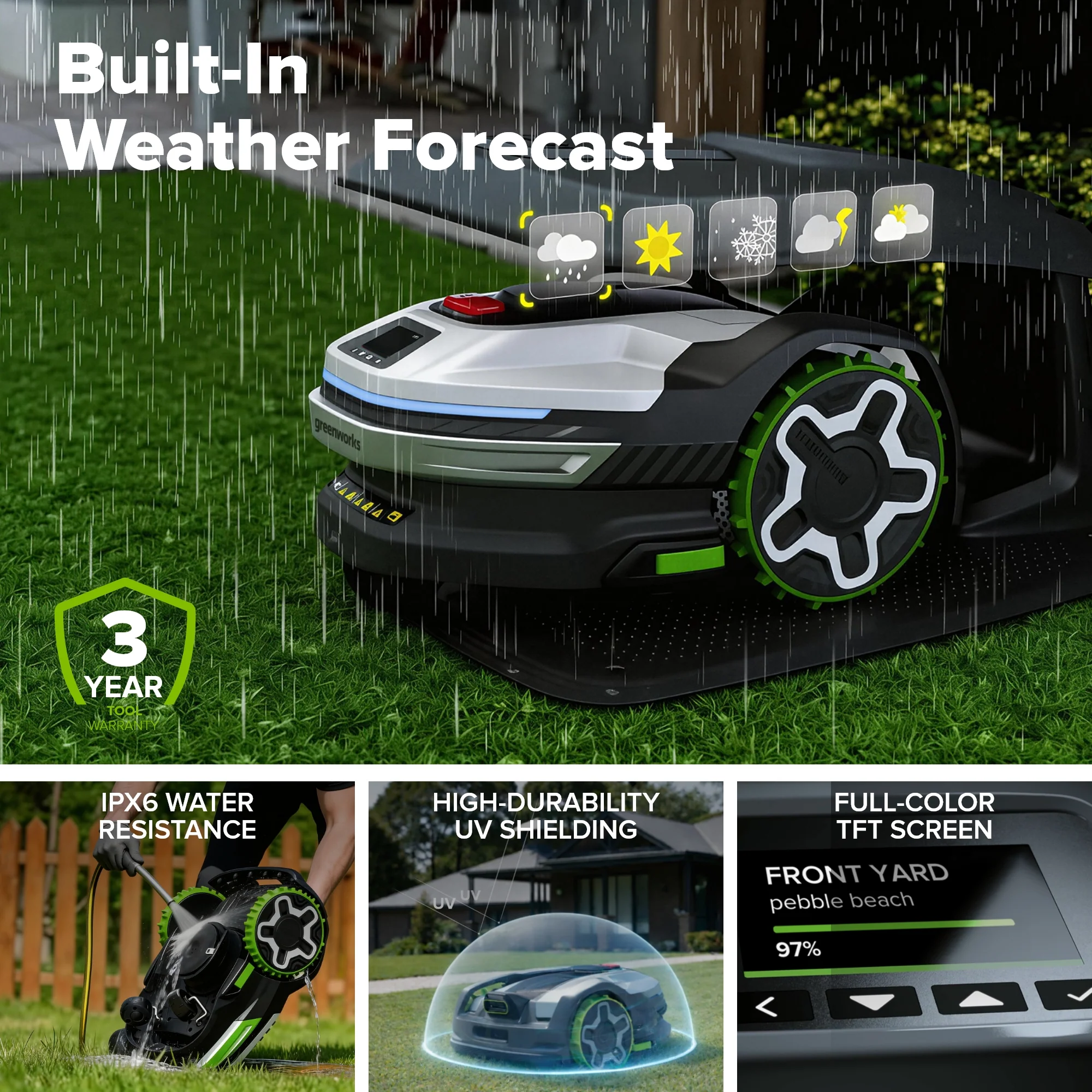 AiMowbot C20Z Wire-Free RTKVision Robotic Mower | 1/2 Acre, 4-Wheel Version - Image 12