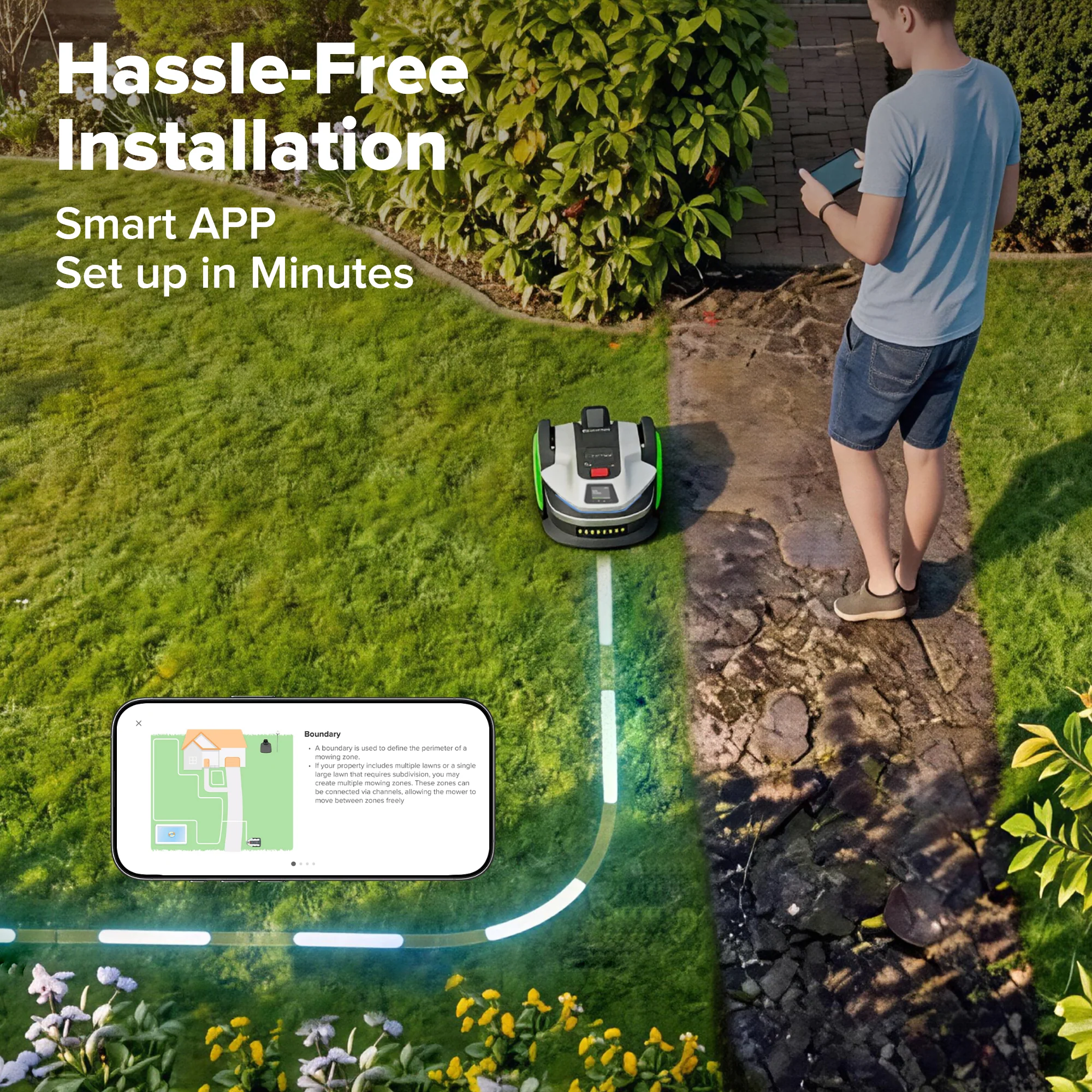 AiMowbot C20Z Wire-Free RTKVision Robotic Mower | 1/2 Acre, 4-Wheel Version - Image 13