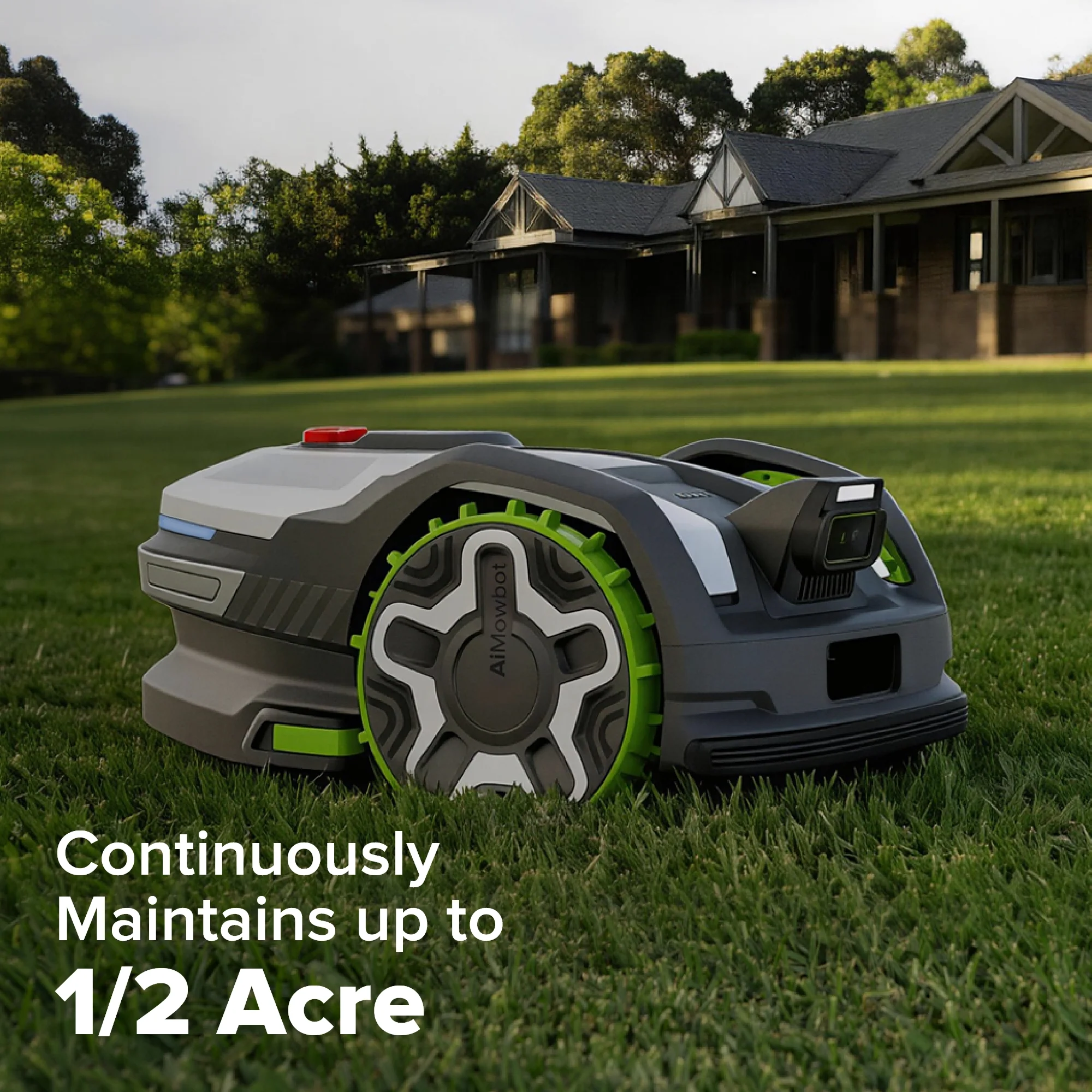 AiMowbot C20Z Wire-Free RTKVision Robotic Mower | 1/2 Acre, 4-Wheel Version - Image 5