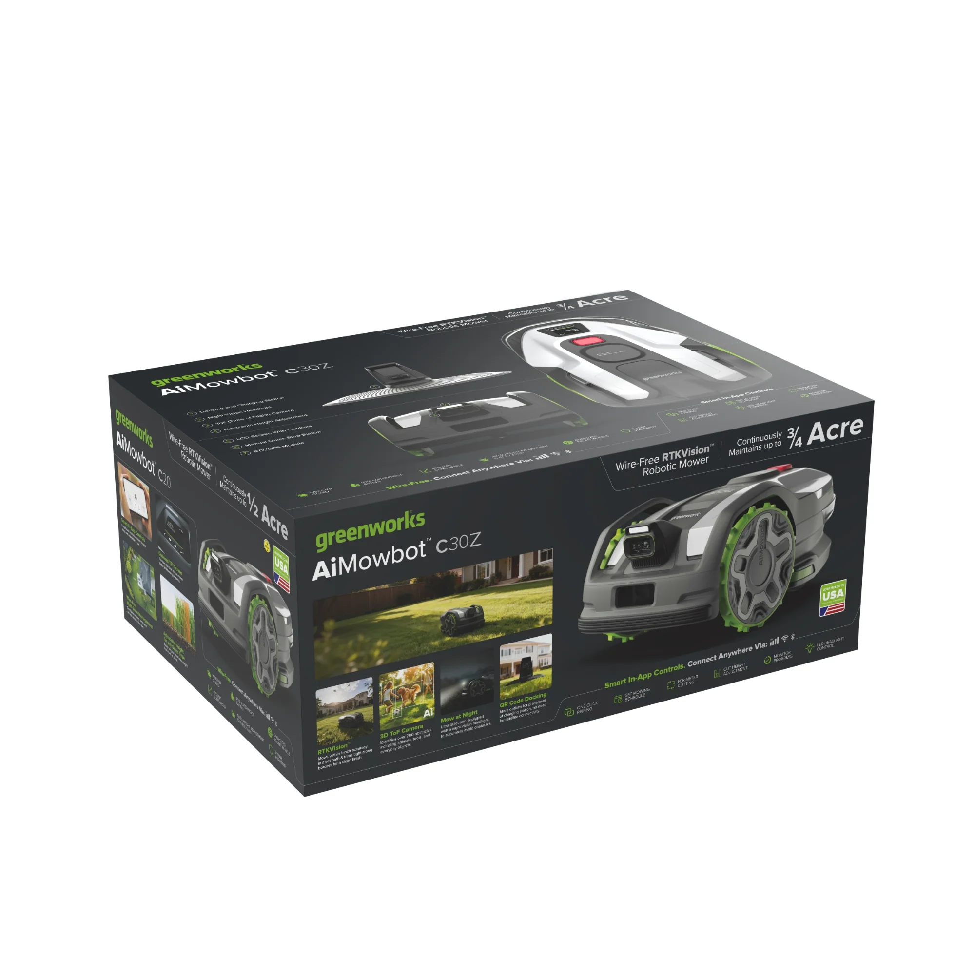 AiMowbot Wire-Free RTKVision Robotic Mower C30Z | 3/4 Acre - Image 3