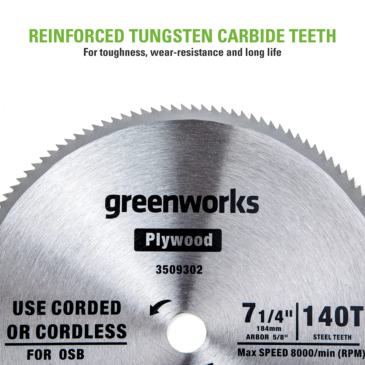 Greenworks 24V 7-1/4 " 140T Circular Saw Blades - Image 3