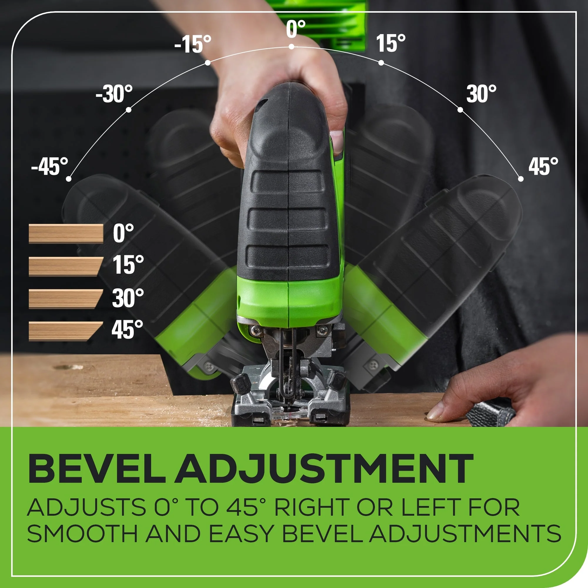 24V Cordless Battery Brushless Jig Saw: 2.0 Ah Battery and Charger - Image 6