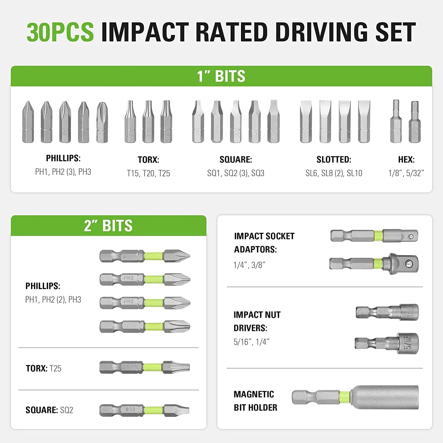 30 Piece Impact Rated Driving Set - Image 3
