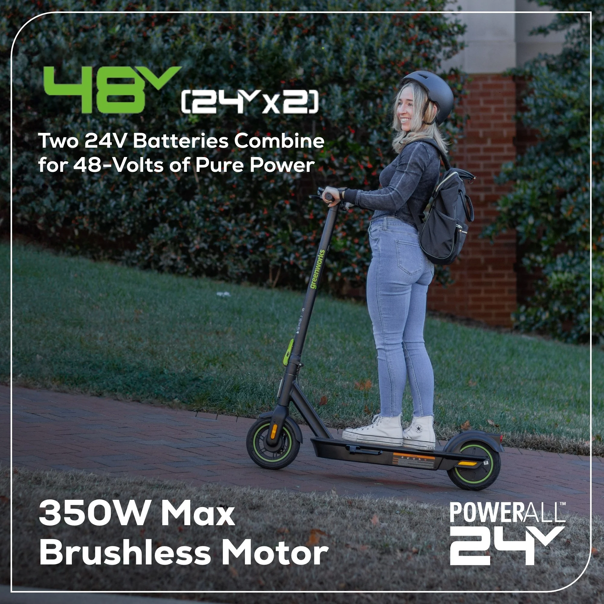 48V (24V x 2) STEALTH Series Electric Scooter: (2)4.0 Ah Batteries and Dual-Port Charger - Image 4