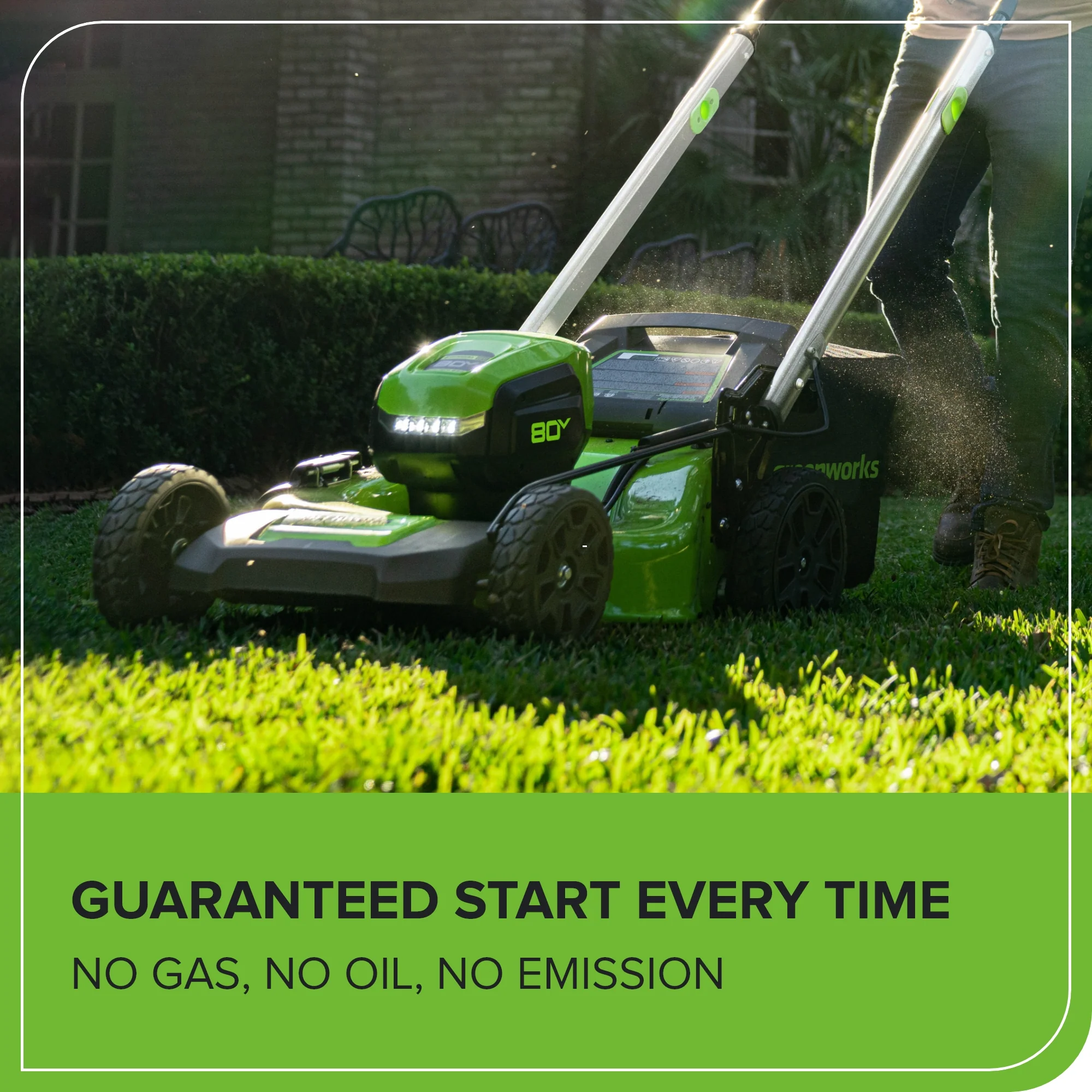 OPEN BOX 80V 21" Cordless Battery 4-in-1 Push Lawn Mower & 700CFM Blower Combo Kit w/ 5.0Ah Battery & 6A Charger - Image 6