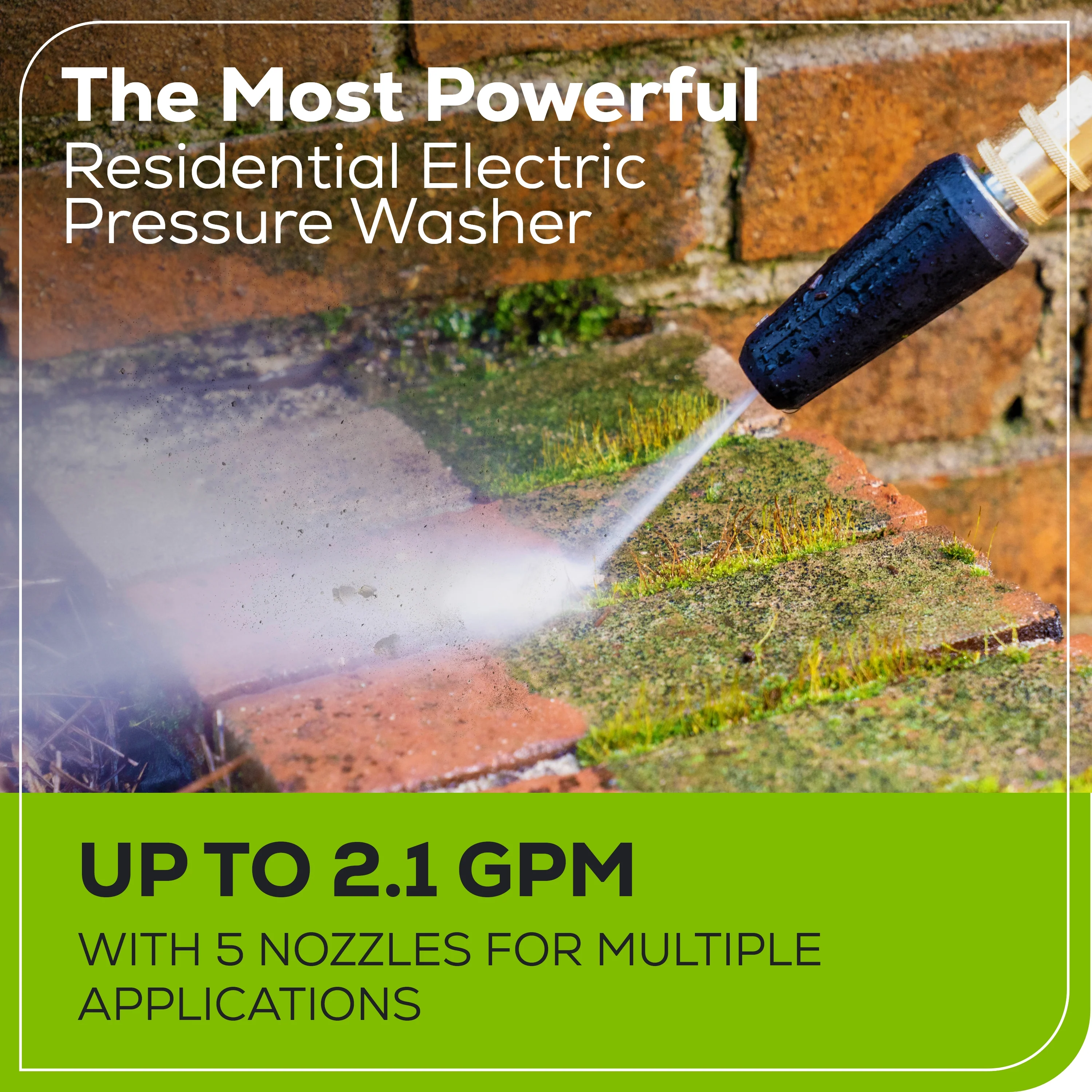 2500 PSI 2.1 GPM Cold Water Electric Pressure Washer - Image 3