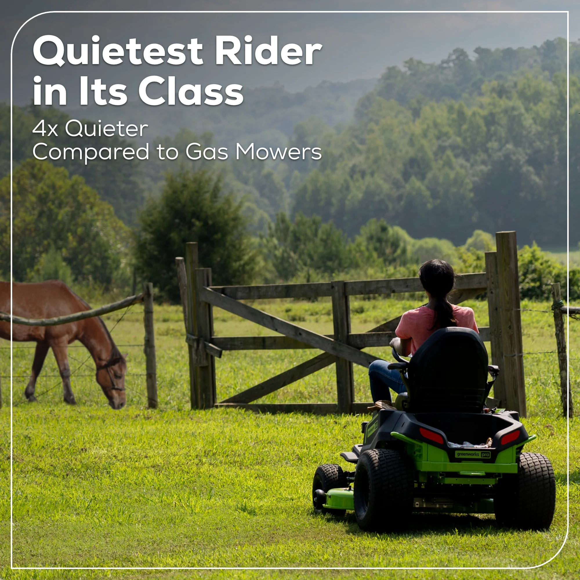 60V 42" Cordless Battery CrossoverT Riding Lawn Mower: (6) 8.0 Ah Batteries and (3) Dual-Port Turbo Chargers - Image 12